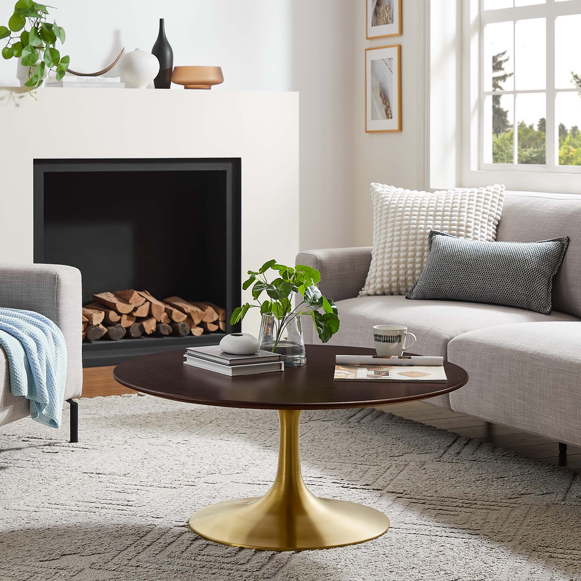Lippa 36" Round Wood Coffee Table