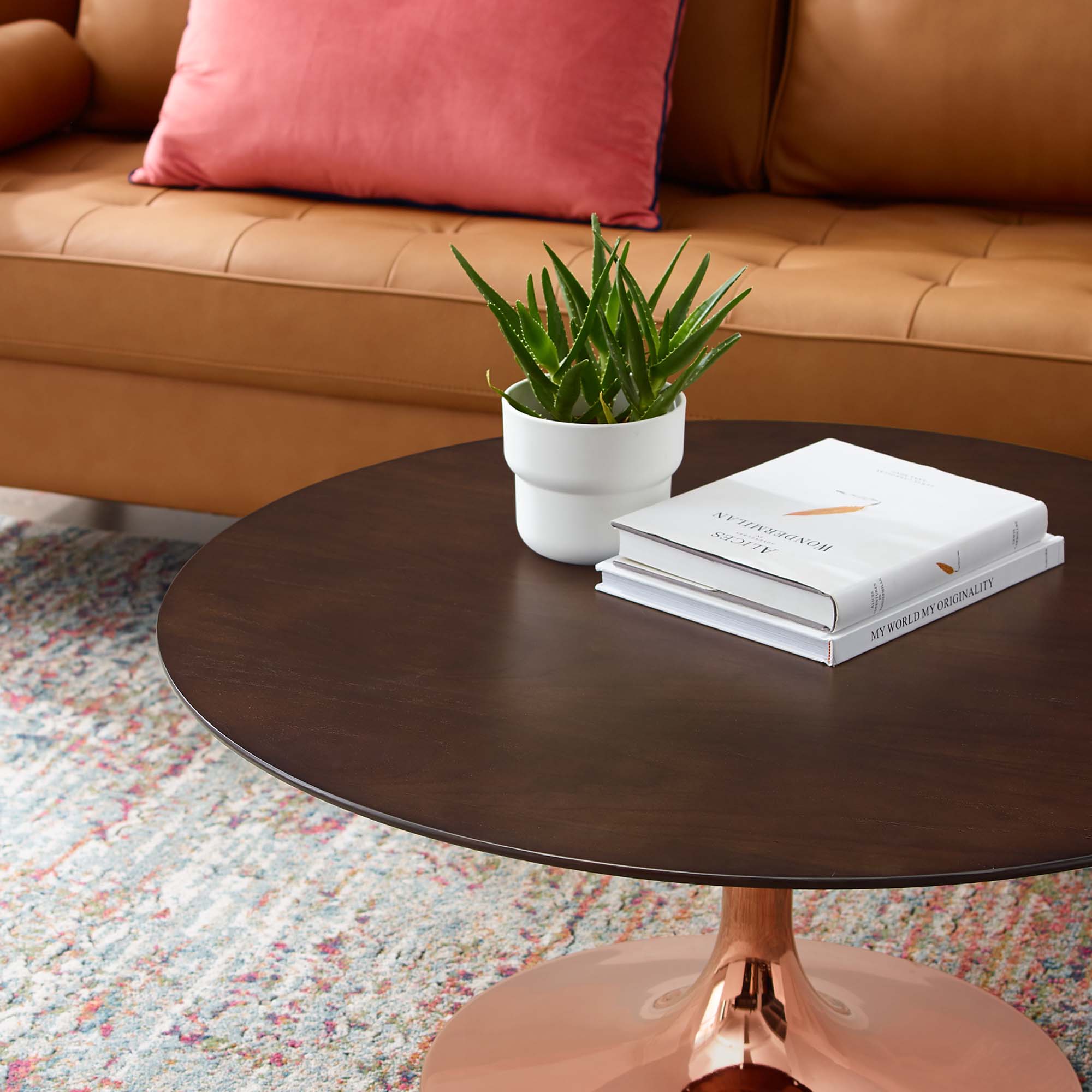 Lippa 36" Round Wood Coffee Table