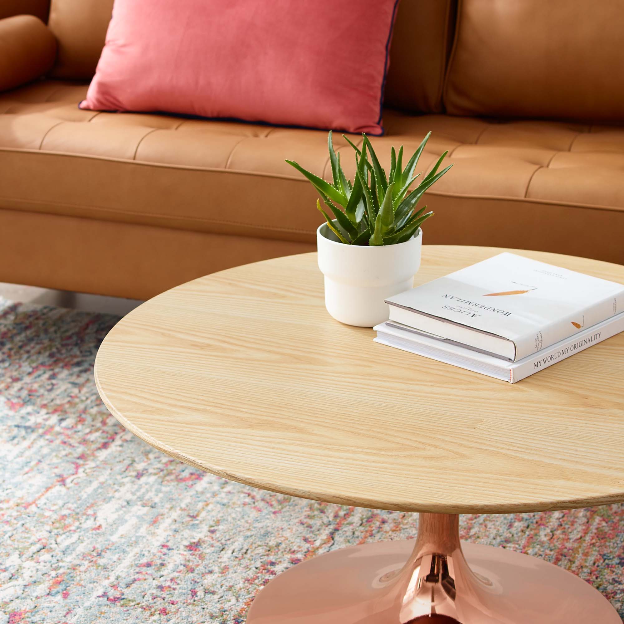 Lippa 36" Round Wood Coffee Table
