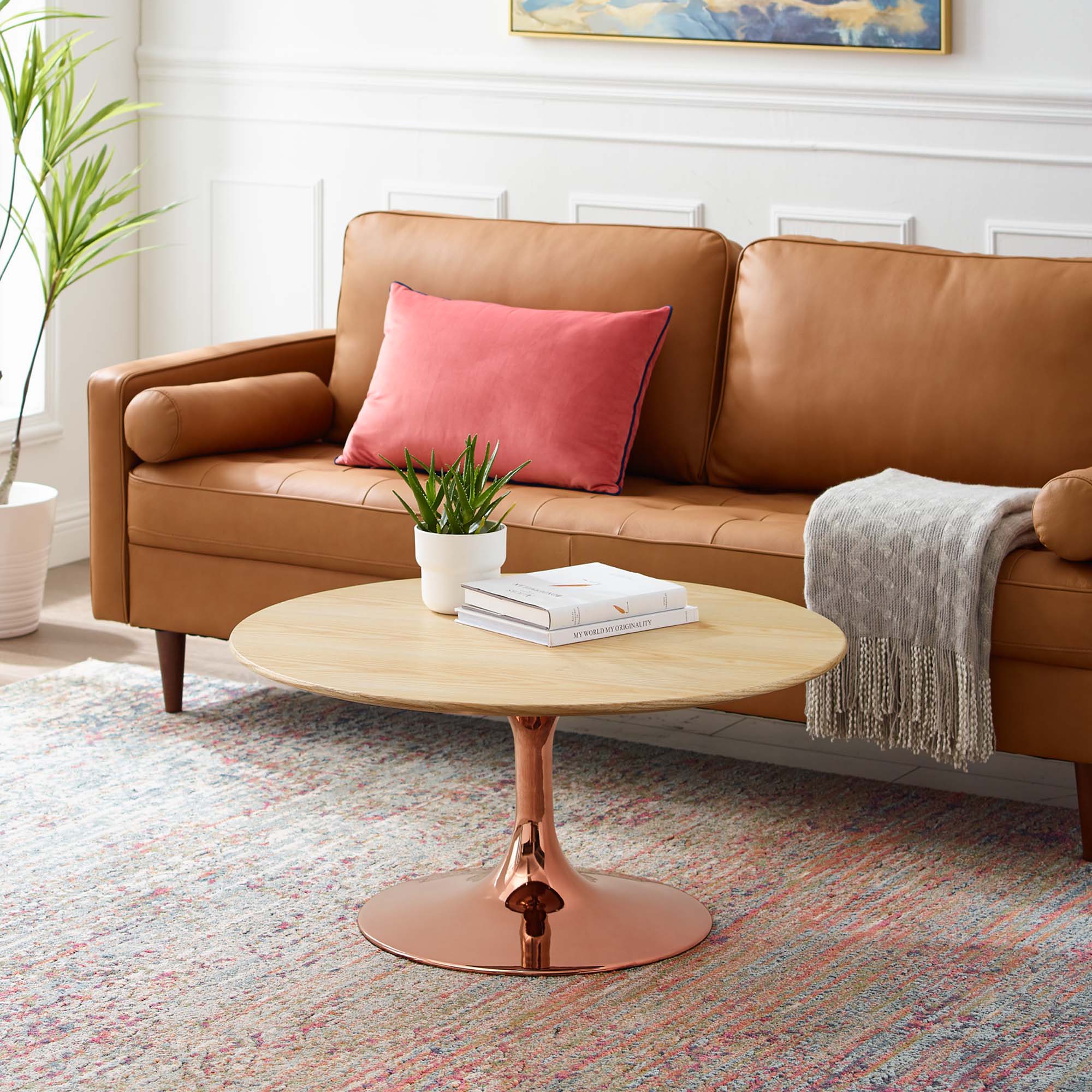 Lippa 36" Round Wood Coffee Table