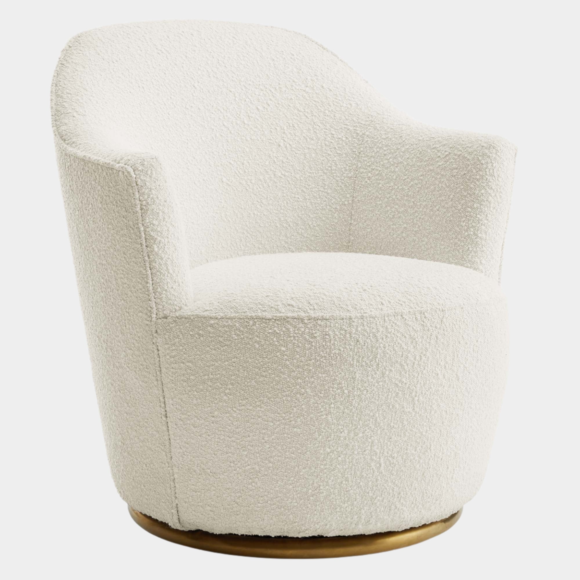 Nora Boucle Upholstered Swivel Chair
