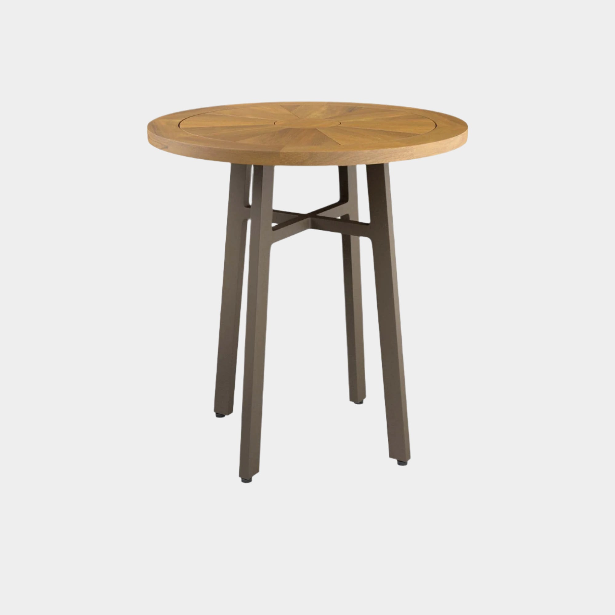 Table à manger d'extérieur Meadow en teck taupe naturel