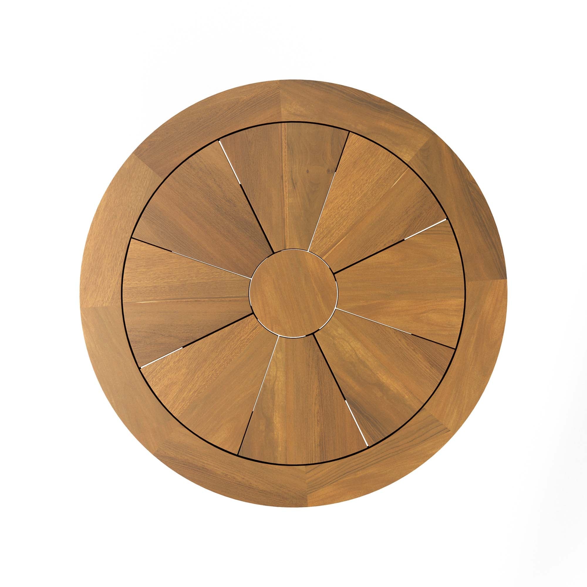 Table à manger d'extérieur Meadow en teck taupe naturel