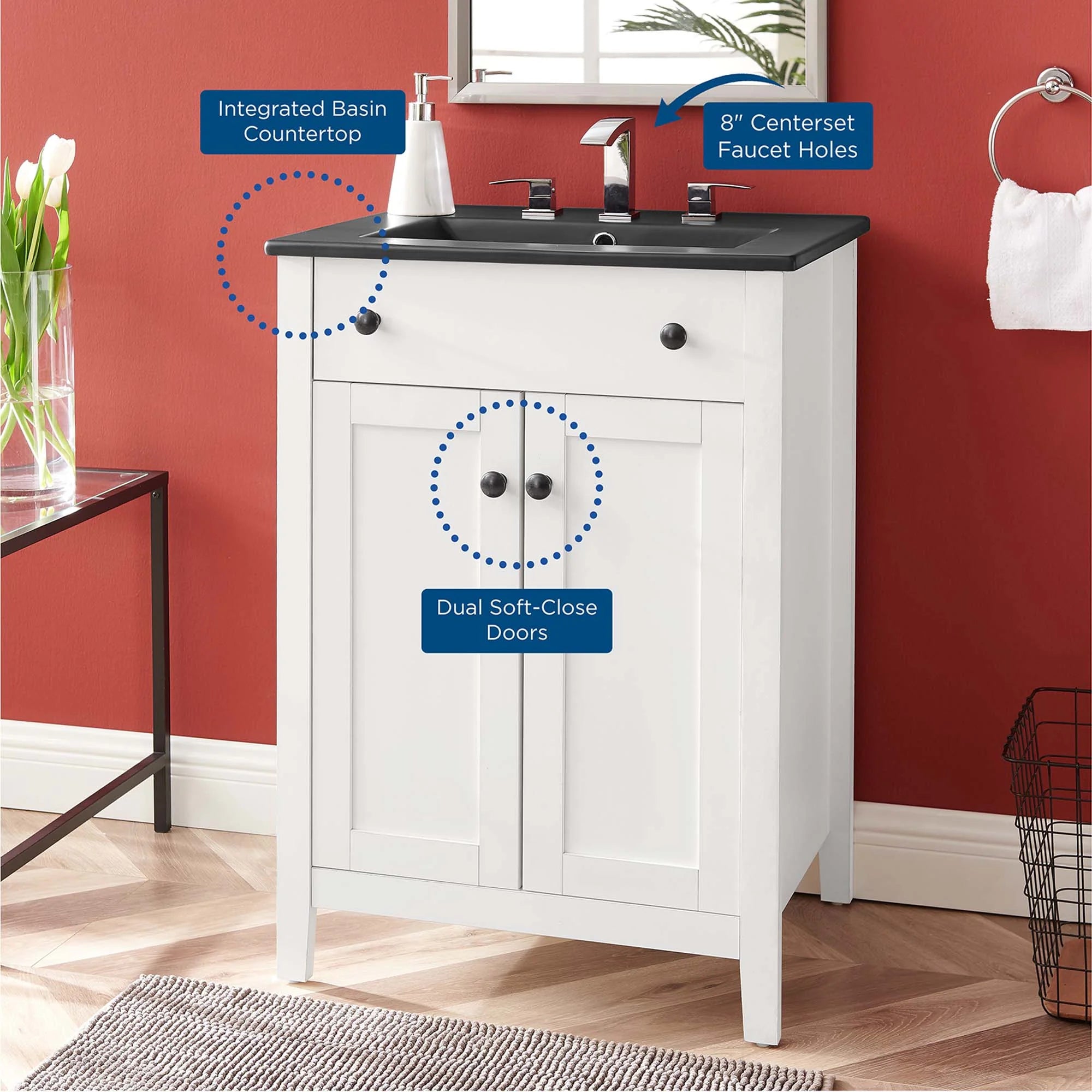 Nantucket Bathroom Vanity Basin Included