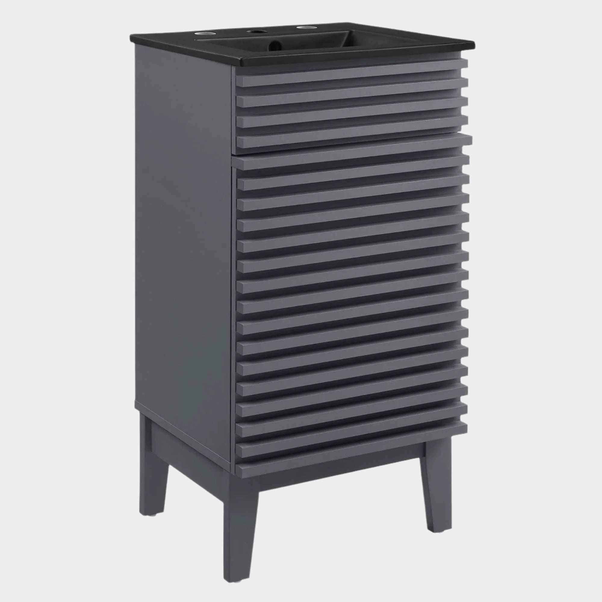 Render Bathroom Vanity with Black Basin Included