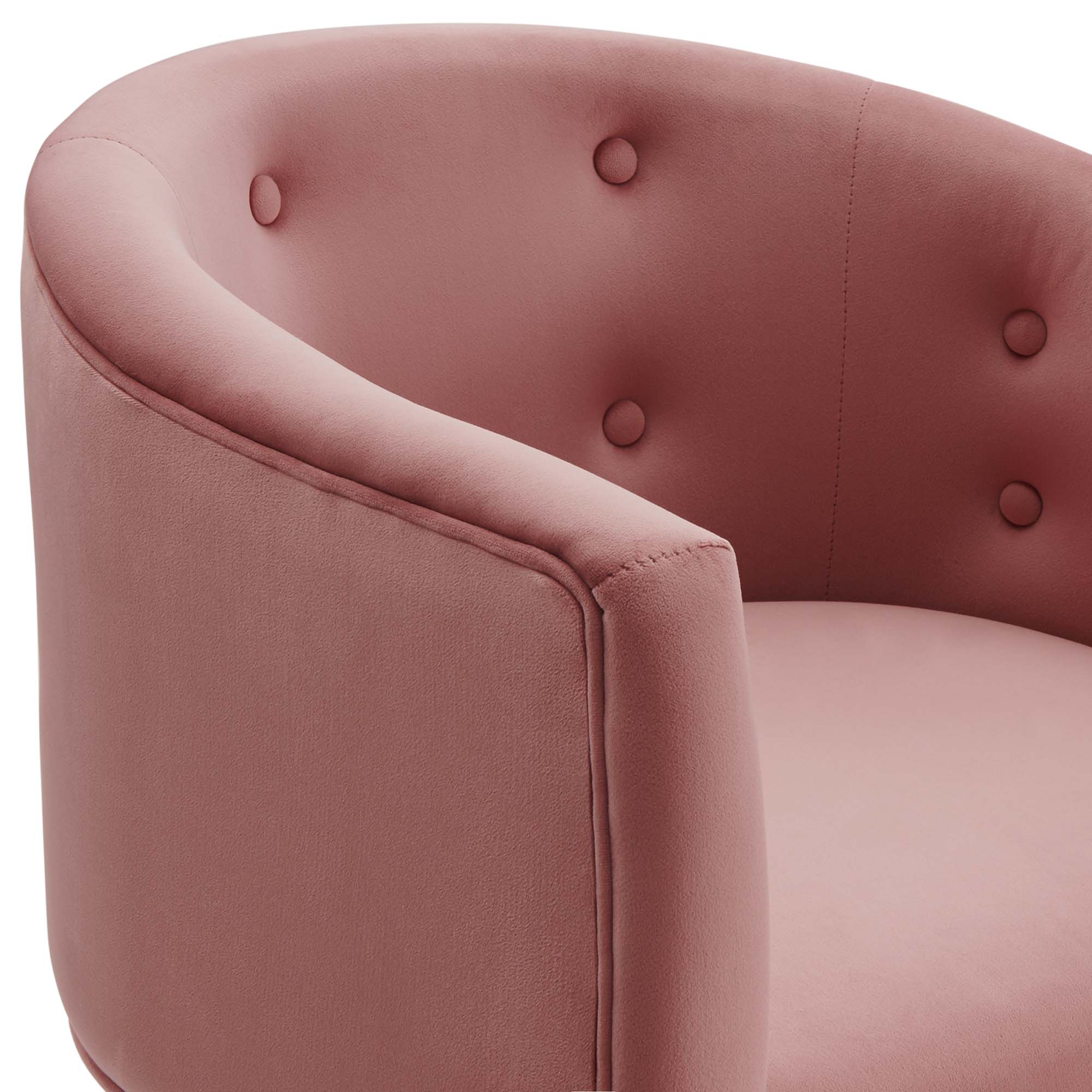Fauteuil de salon en velours Ponder Performance