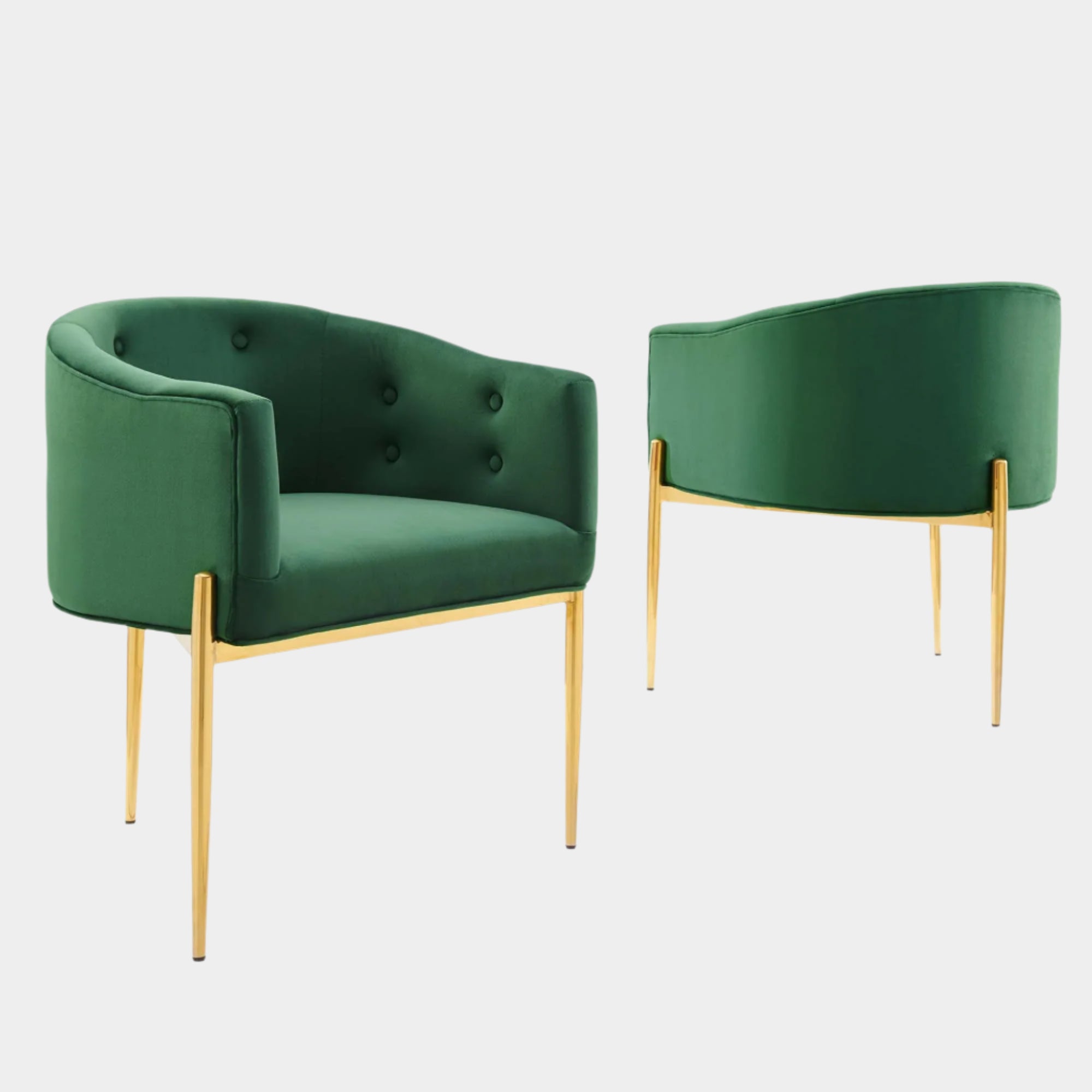 Fauteuil de salon en velours Ponder Performance