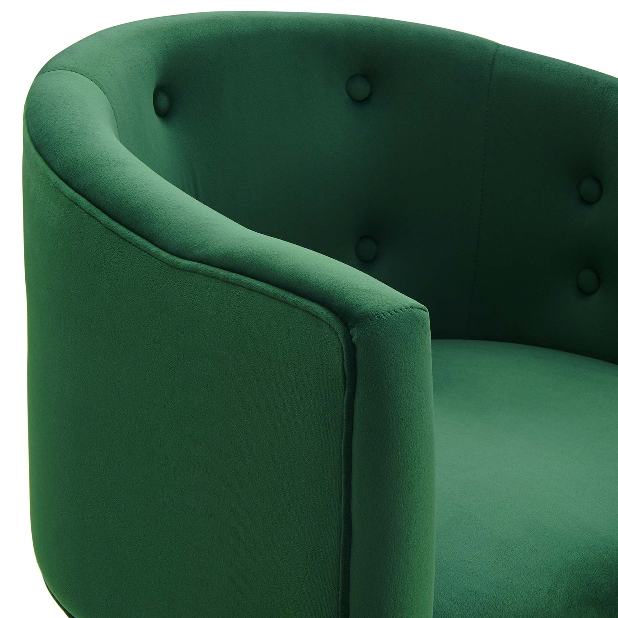 Fauteuil de salon en velours Ponder Performance