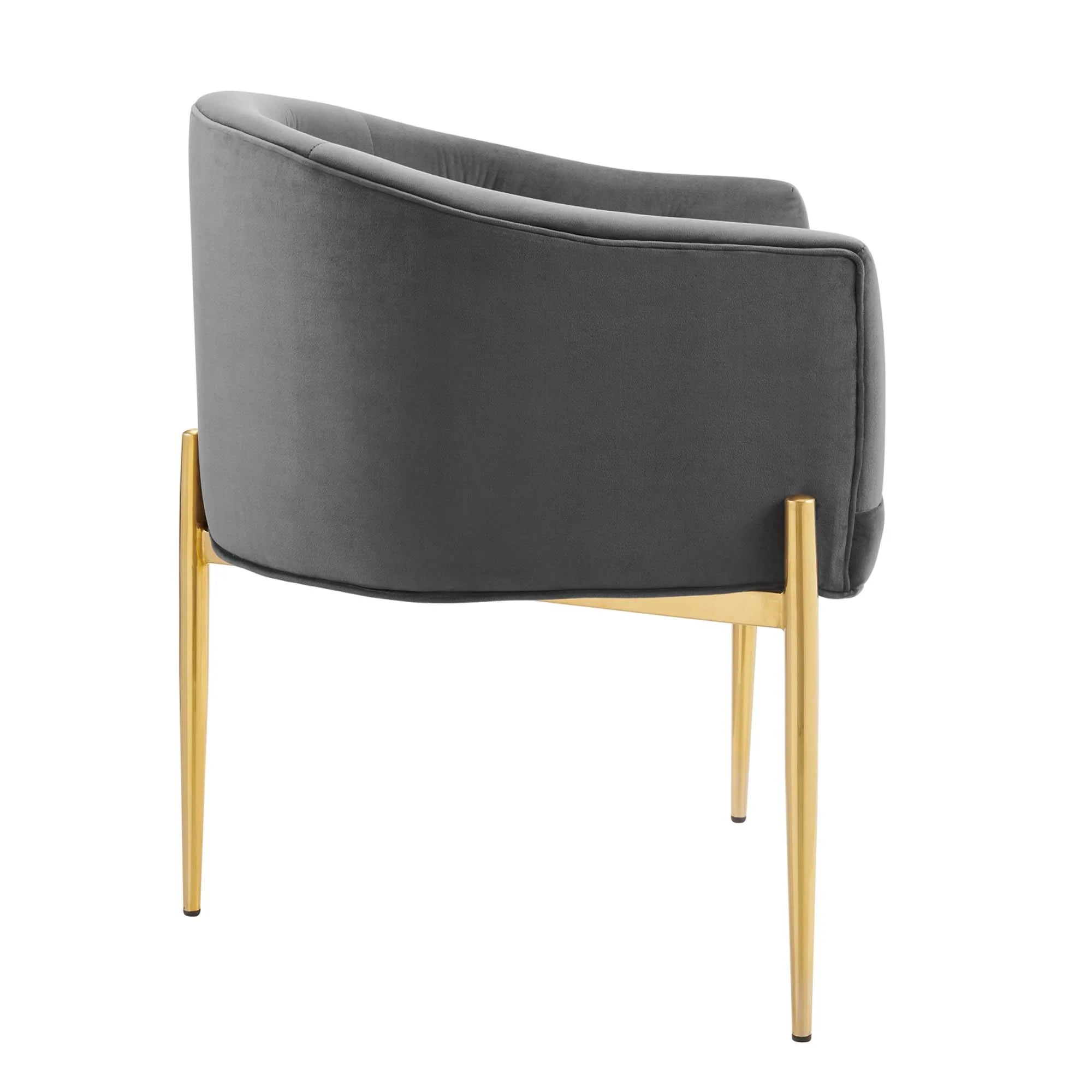 Fauteuil de salon en velours Ponder Performance