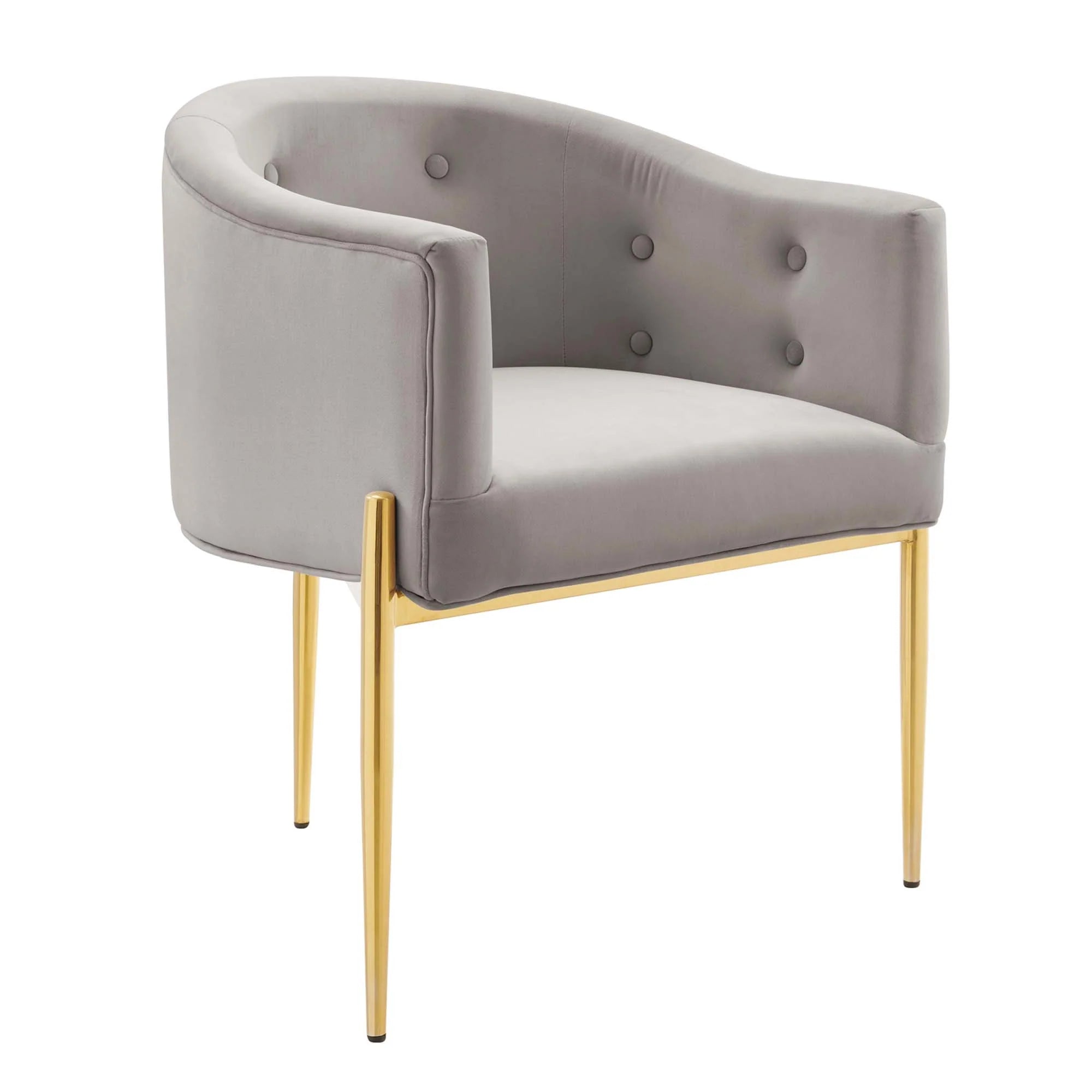 Fauteuil de salon en velours Ponder Performance
