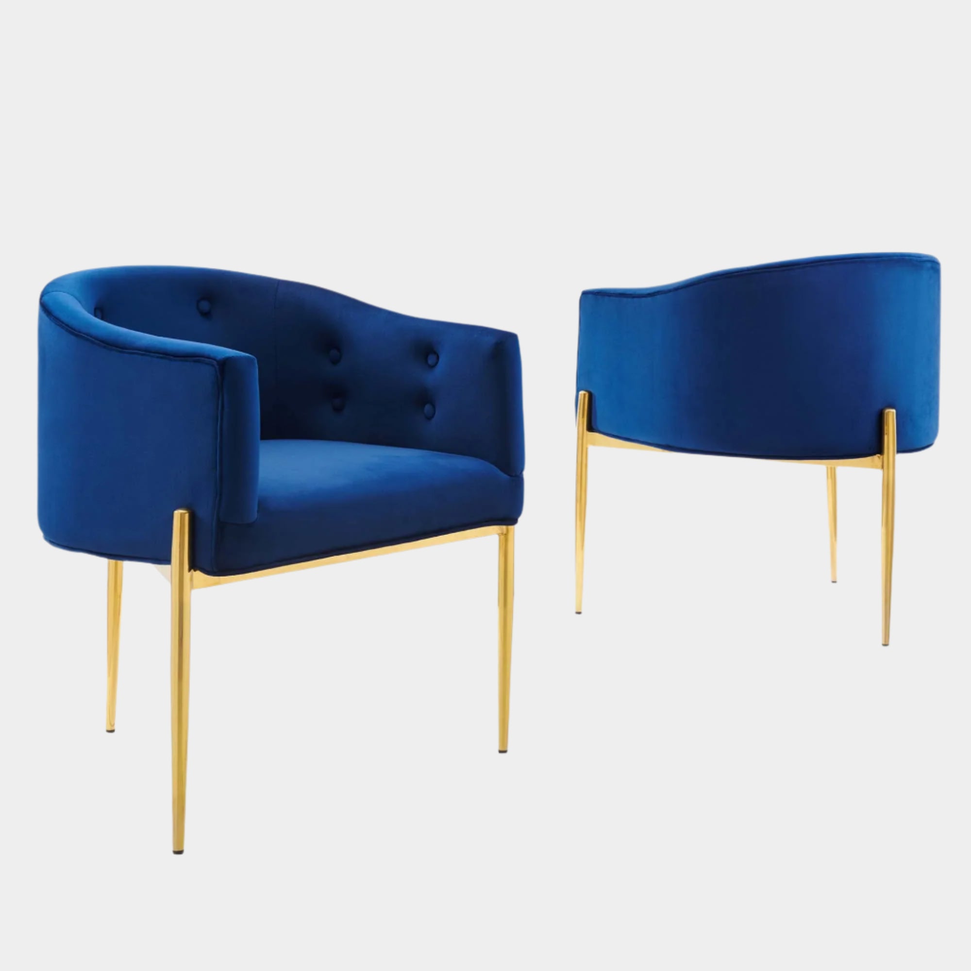 Fauteuil de salon en velours Ponder Performance