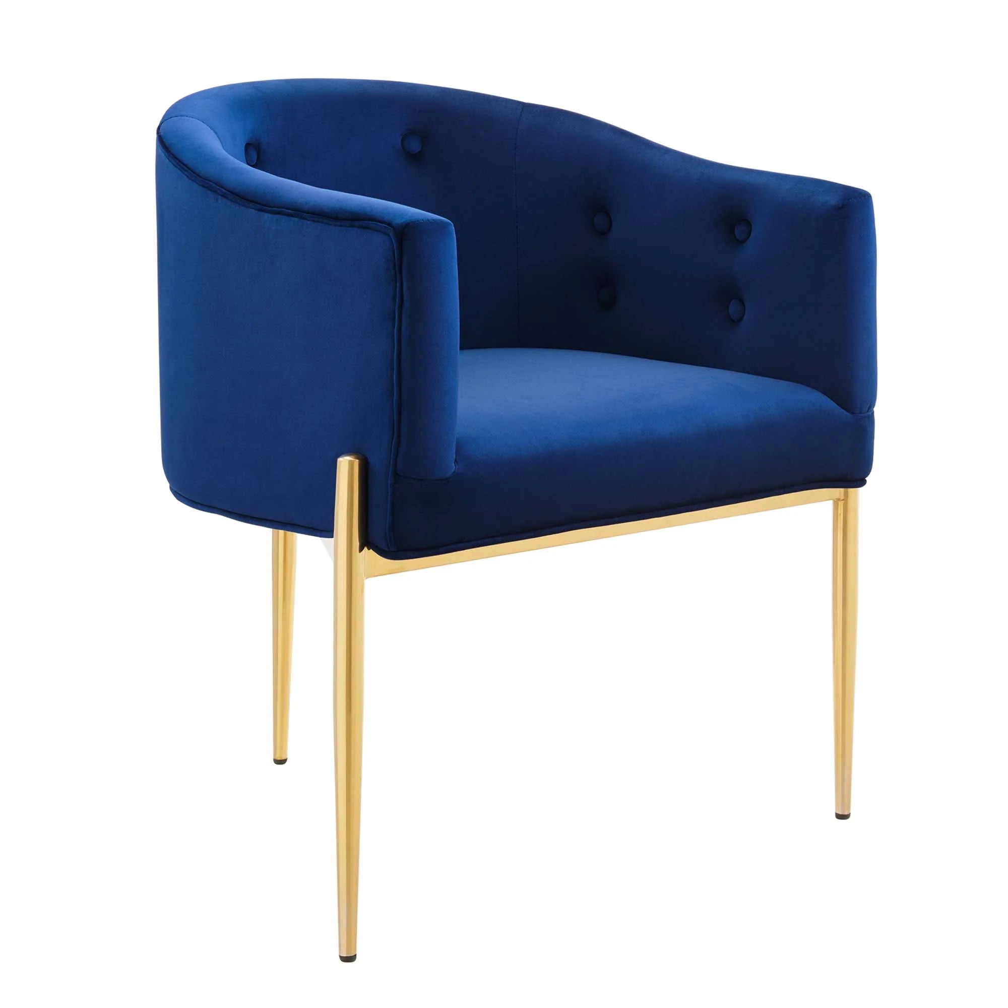 Fauteuil de salon en velours Ponder Performance