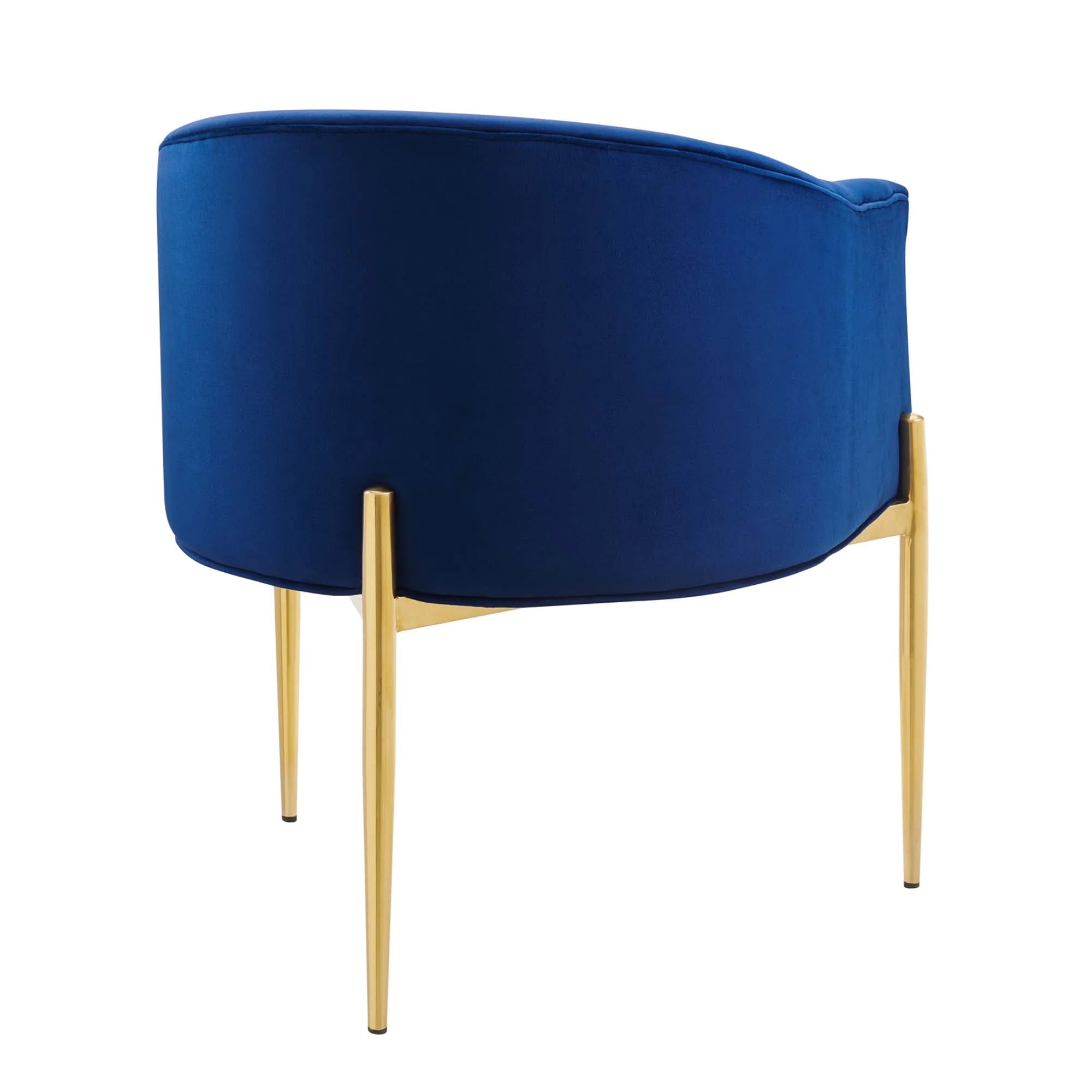 Fauteuil de salon en velours Ponder Performance