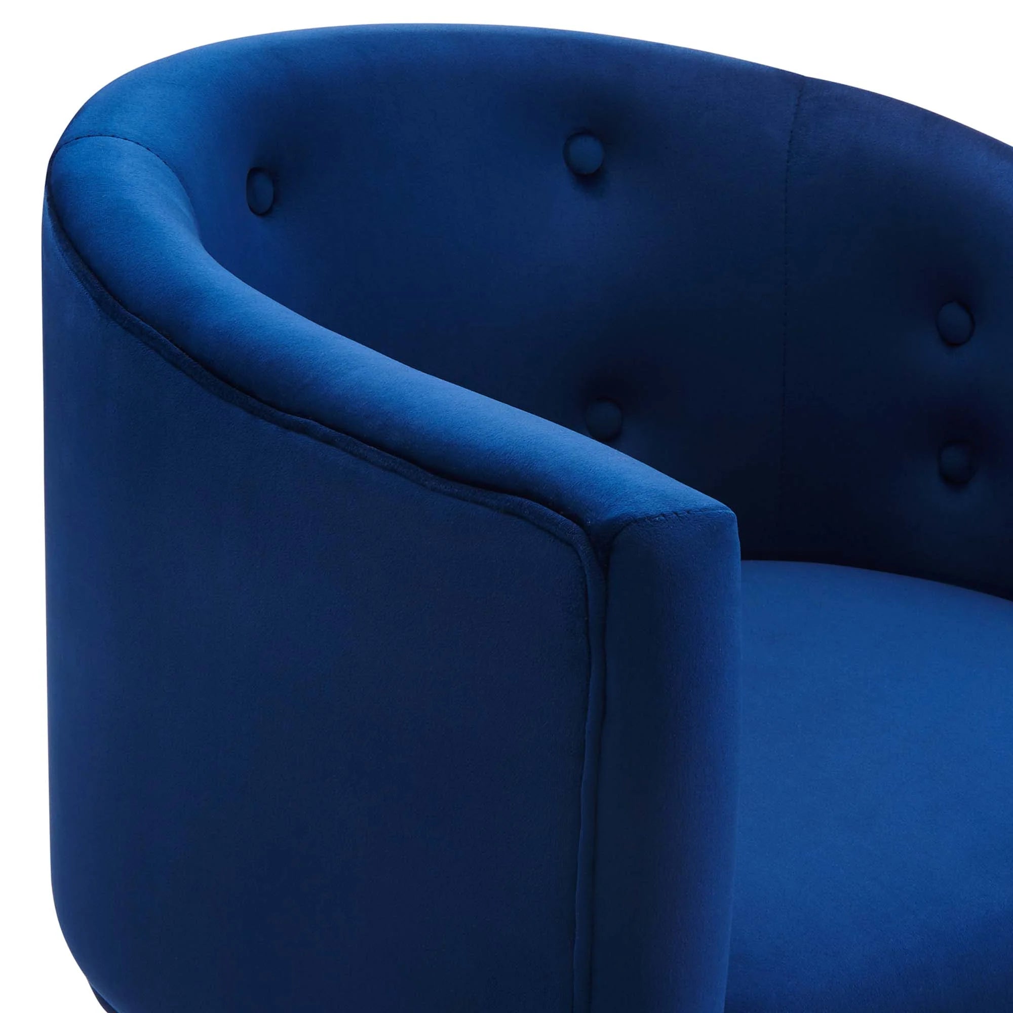 Fauteuil de salon en velours Ponder Performance