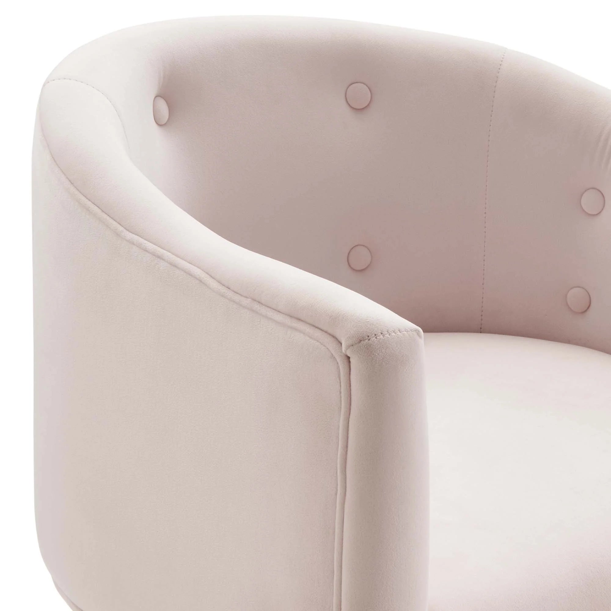Fauteuil de salon en velours Ponder Performance