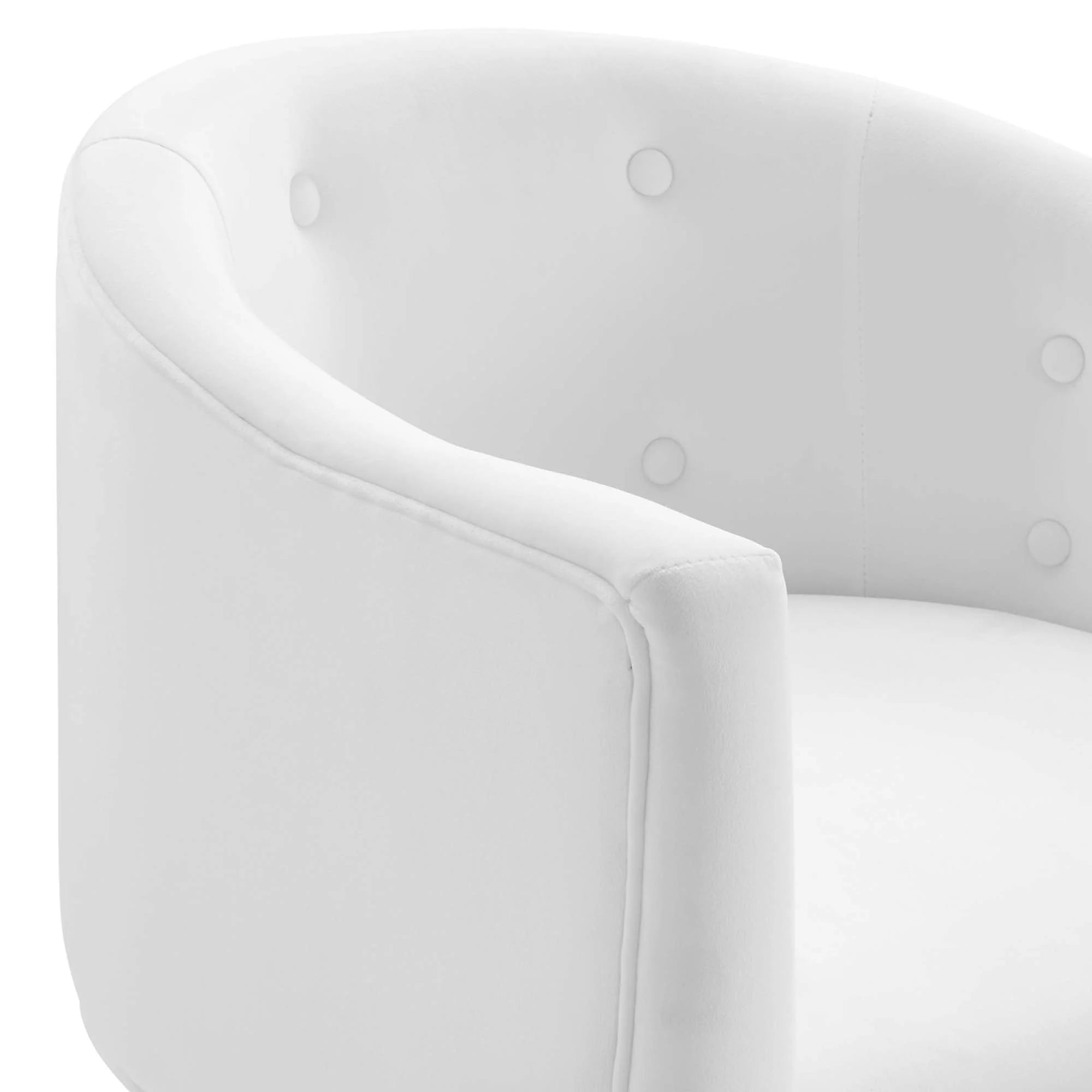 Fauteuil de salon en velours Ponder Performance