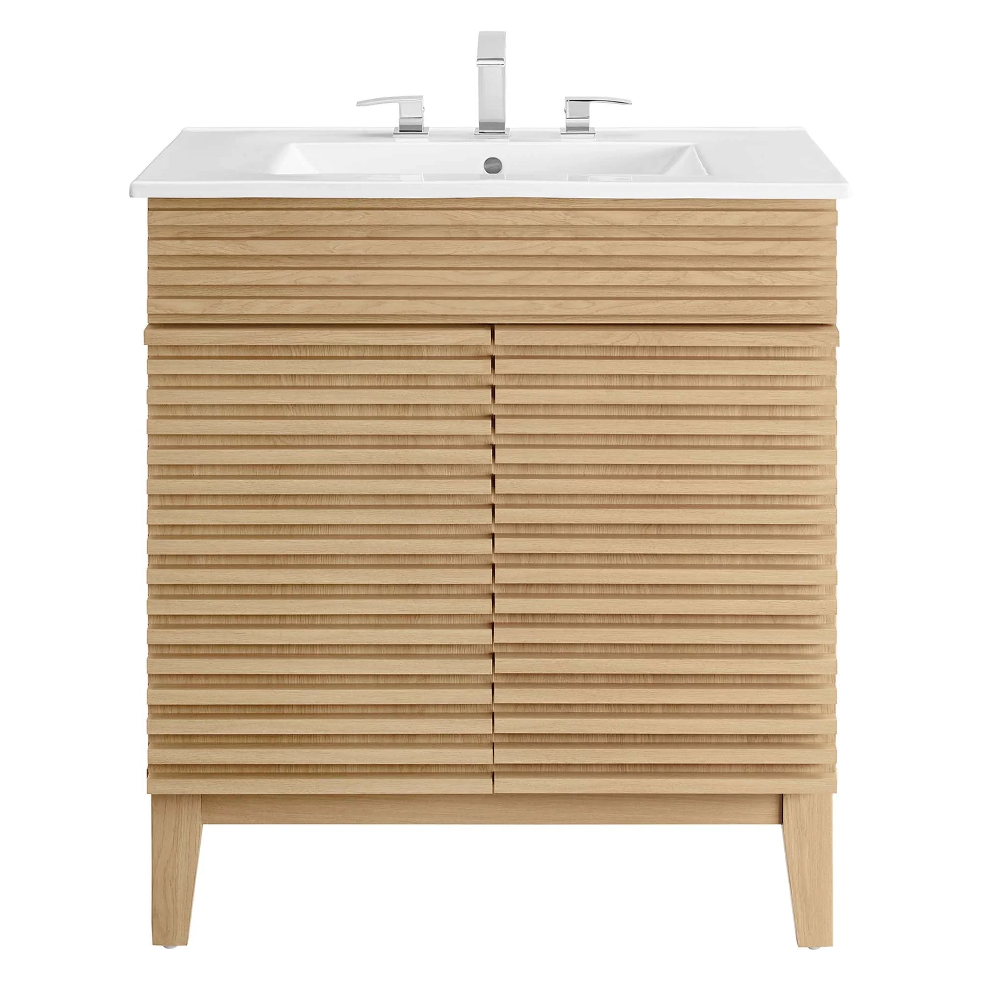Render Bathroom Vanities with White Basin Included