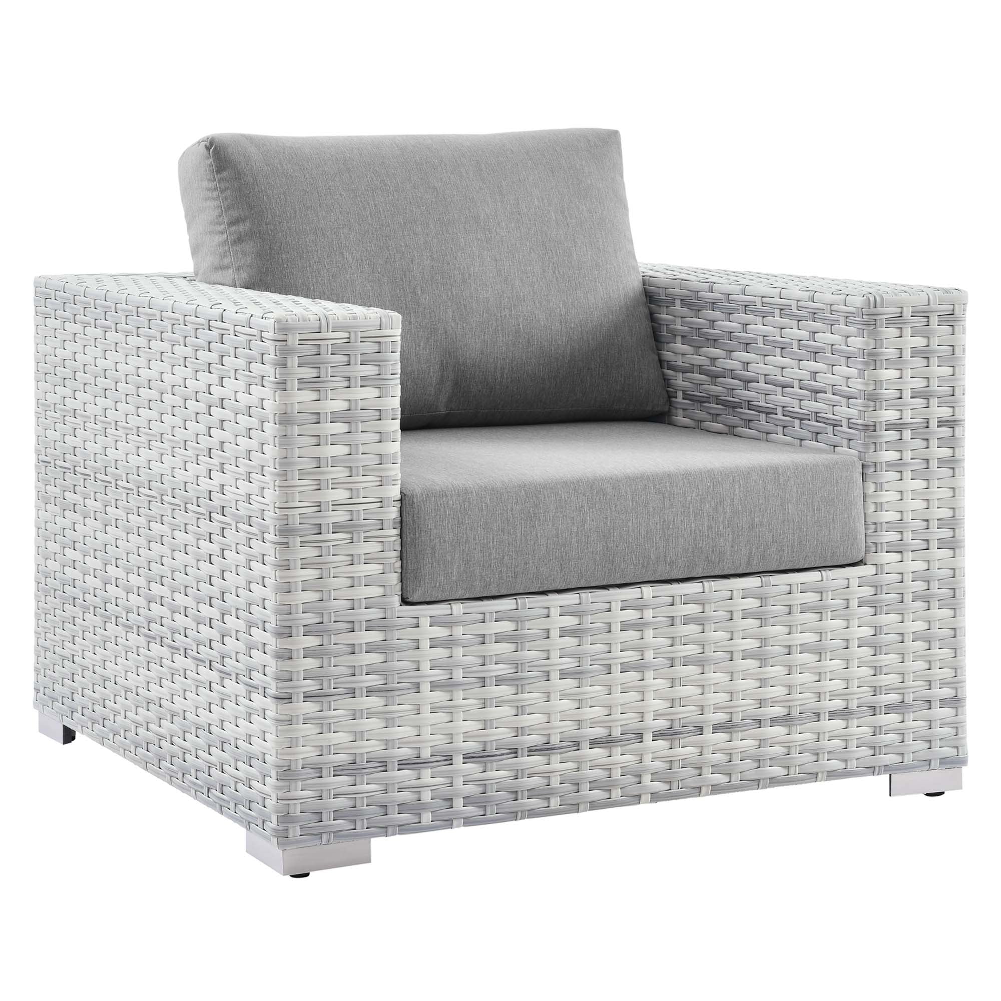 Convene 4-Piece Outdoor Patio Set in Light Gray Gray