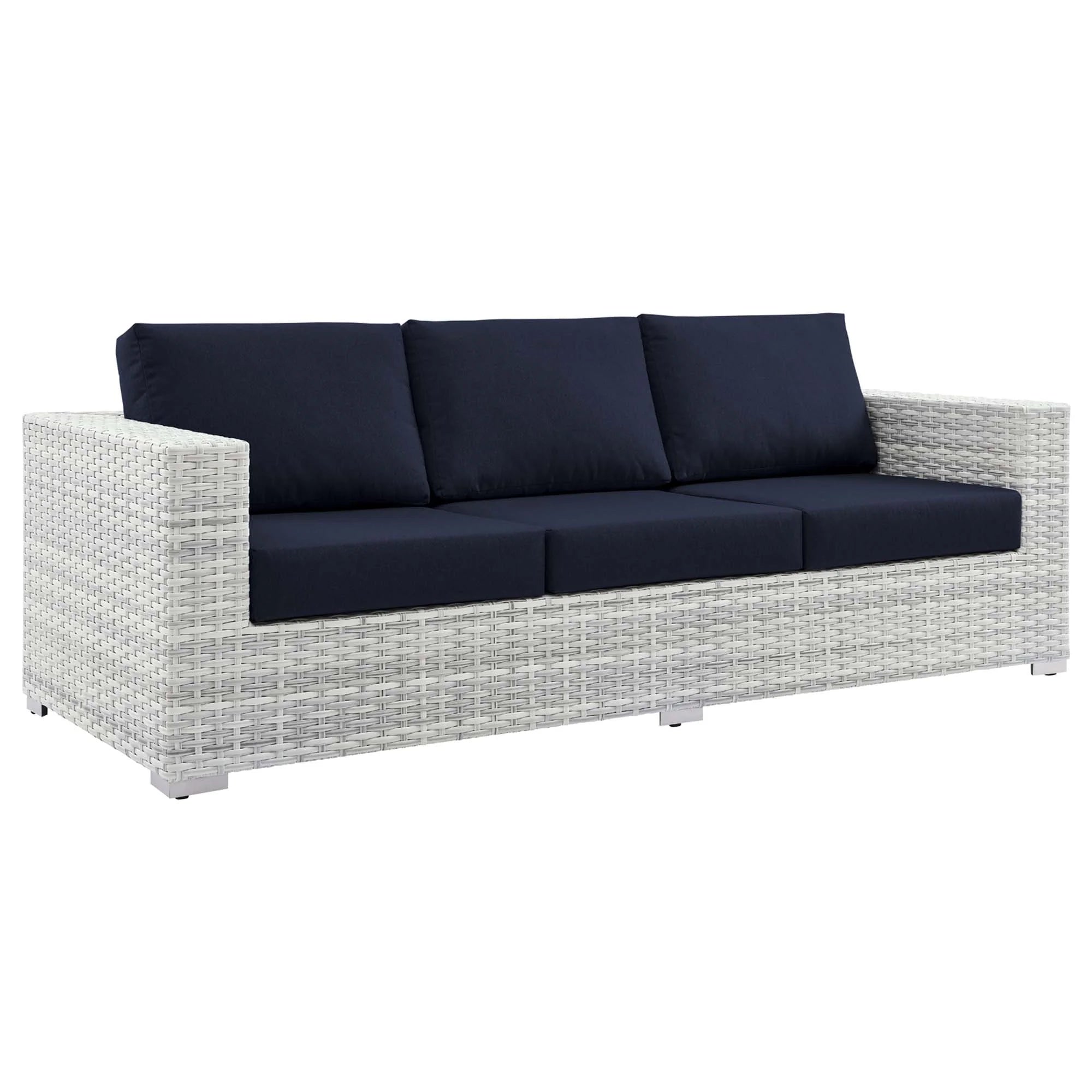 Convene 4-Piece Outdoor Patio Set in Light Gray Navy