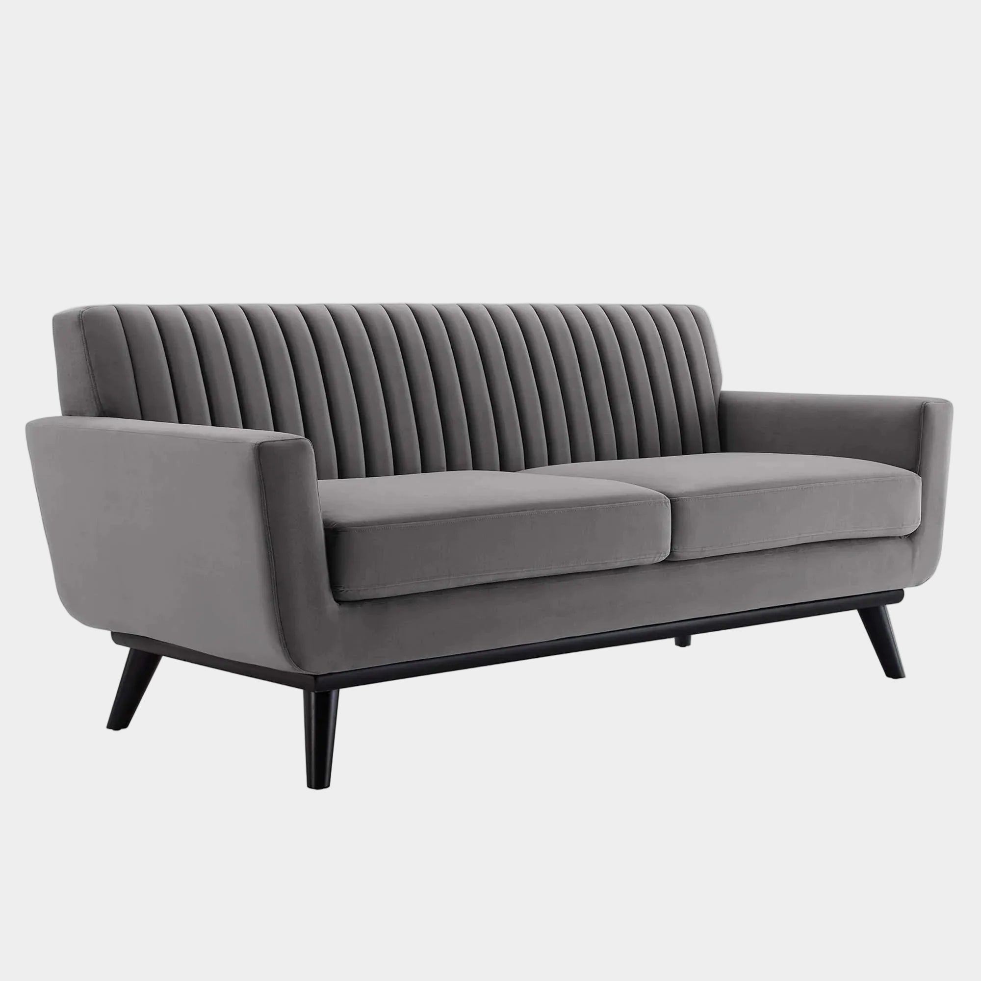 Engage Channel Tufted Performance Velvet Loveseat