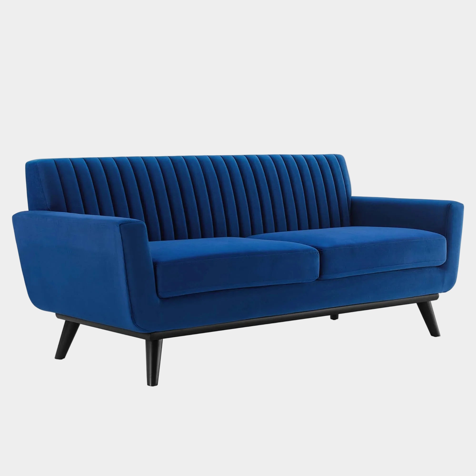 Engage Channel Tufted Performance Velvet Loveseat
