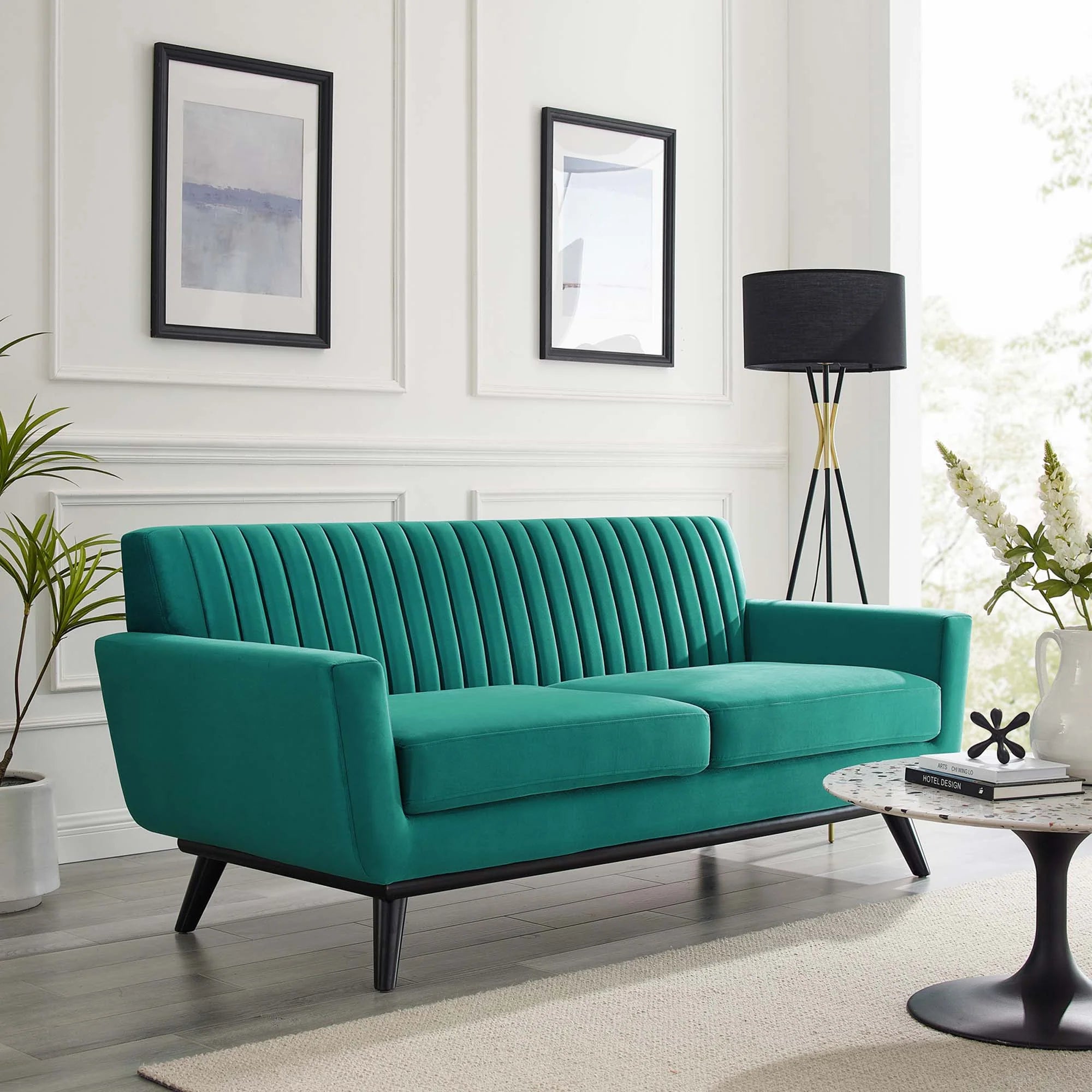 Chaise sans accoudoirs rembourrée en duvet Commix