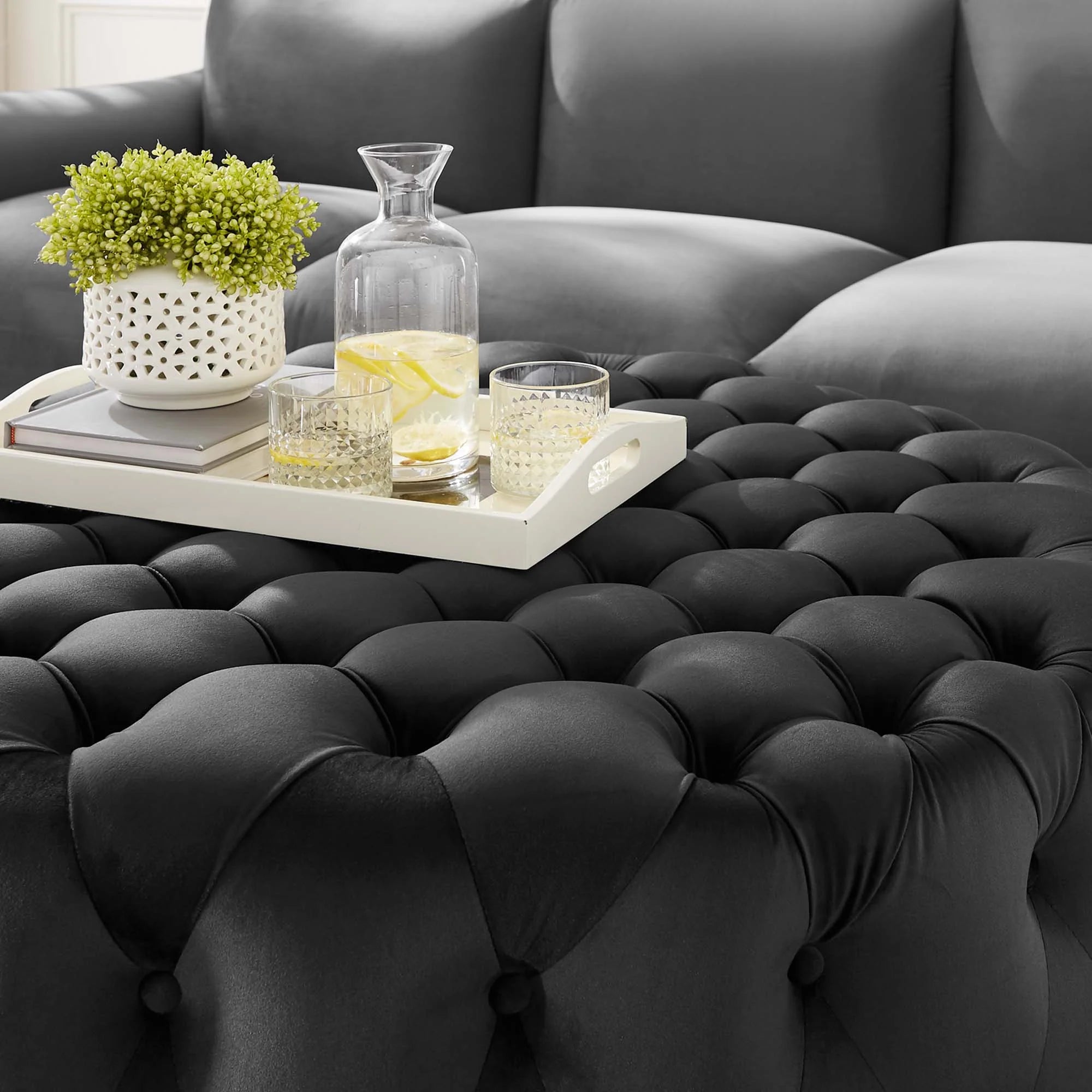 Chaise sans accoudoirs rembourrée en duvet Commix