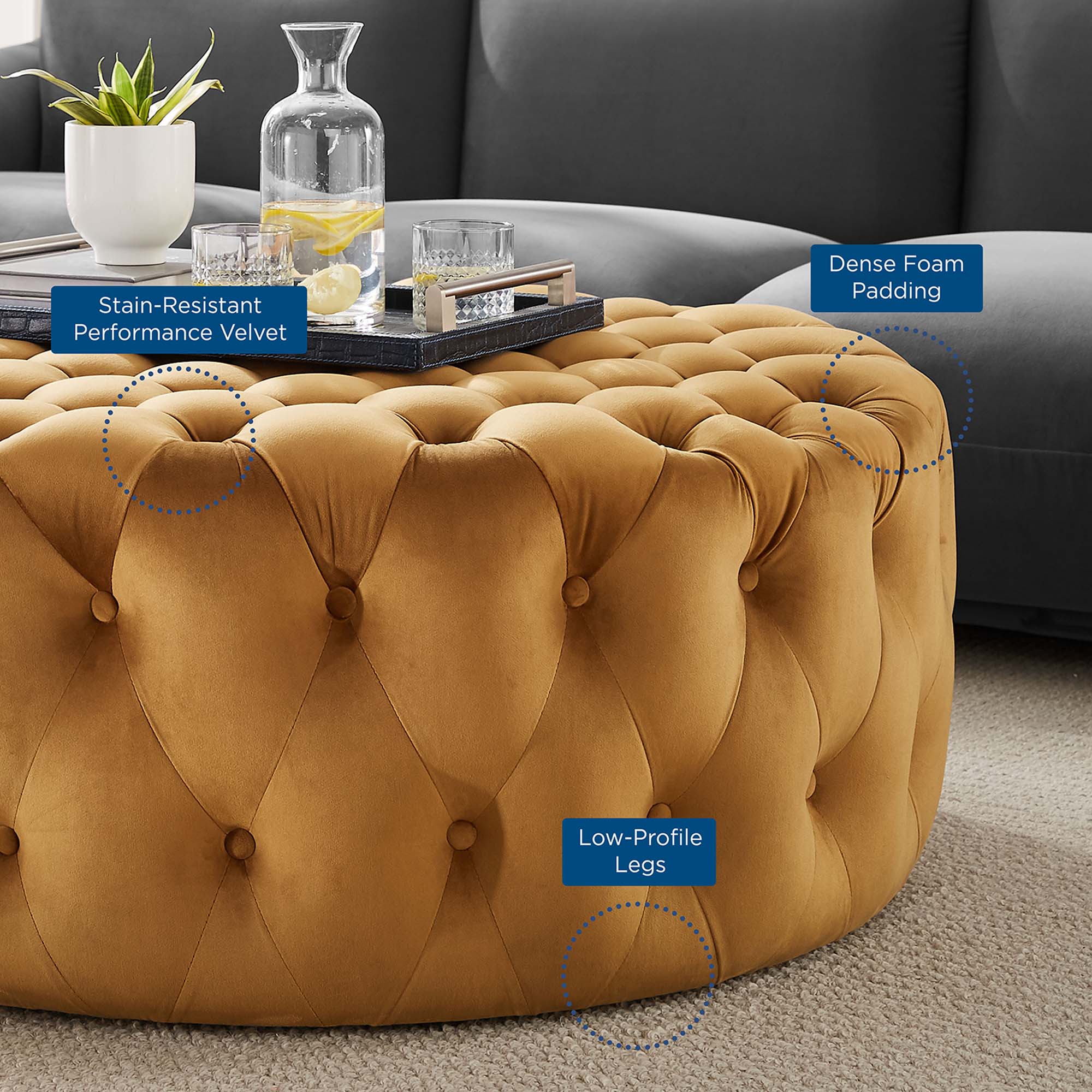 Chaise sans accoudoirs rembourrée en duvet Commix