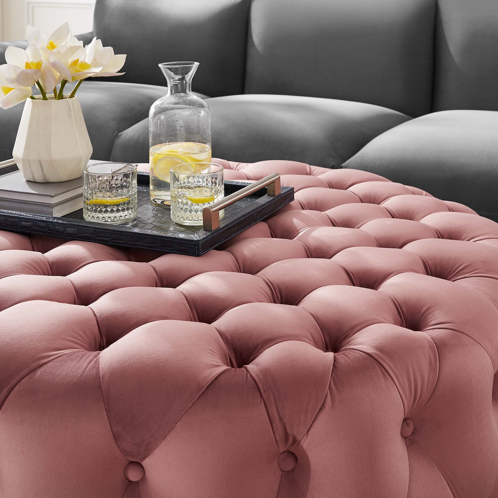 Chaise sans accoudoirs rembourrée en duvet Commix