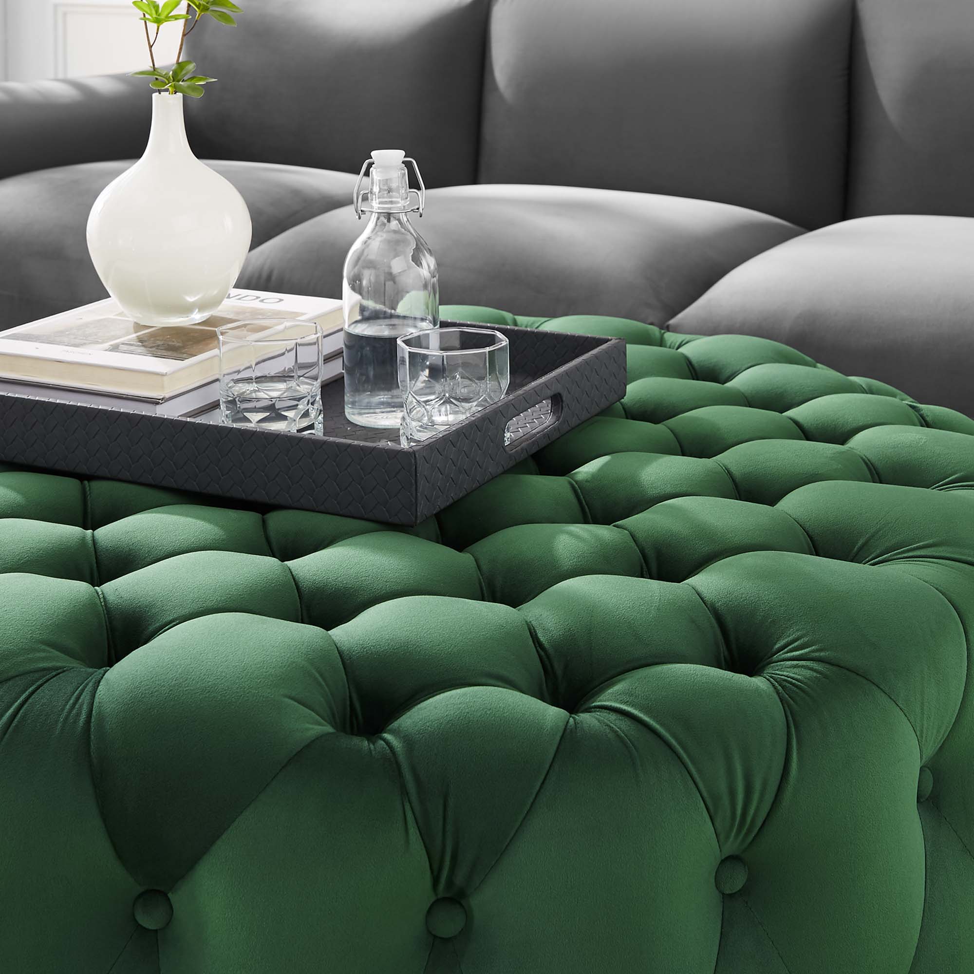 Chaise sans accoudoirs rembourrée en duvet Commix