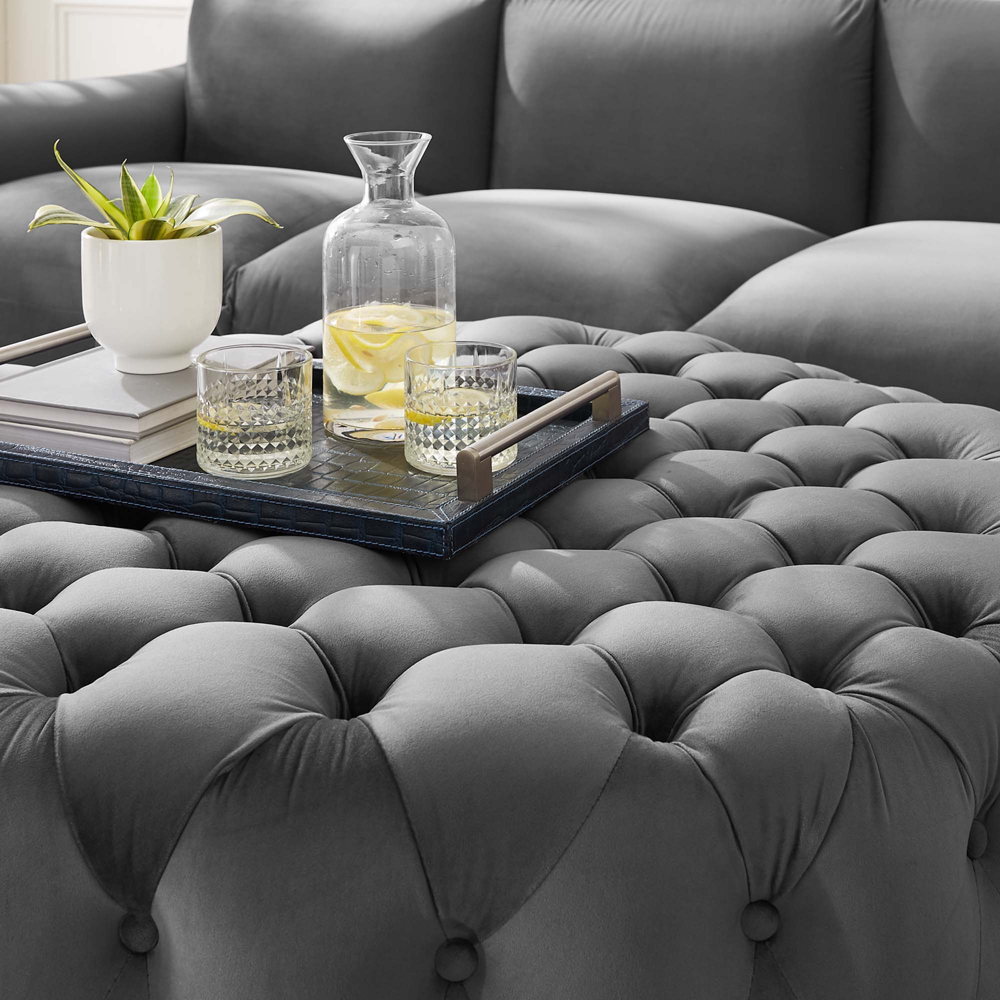 Chaise sans accoudoirs rembourrée en duvet Commix