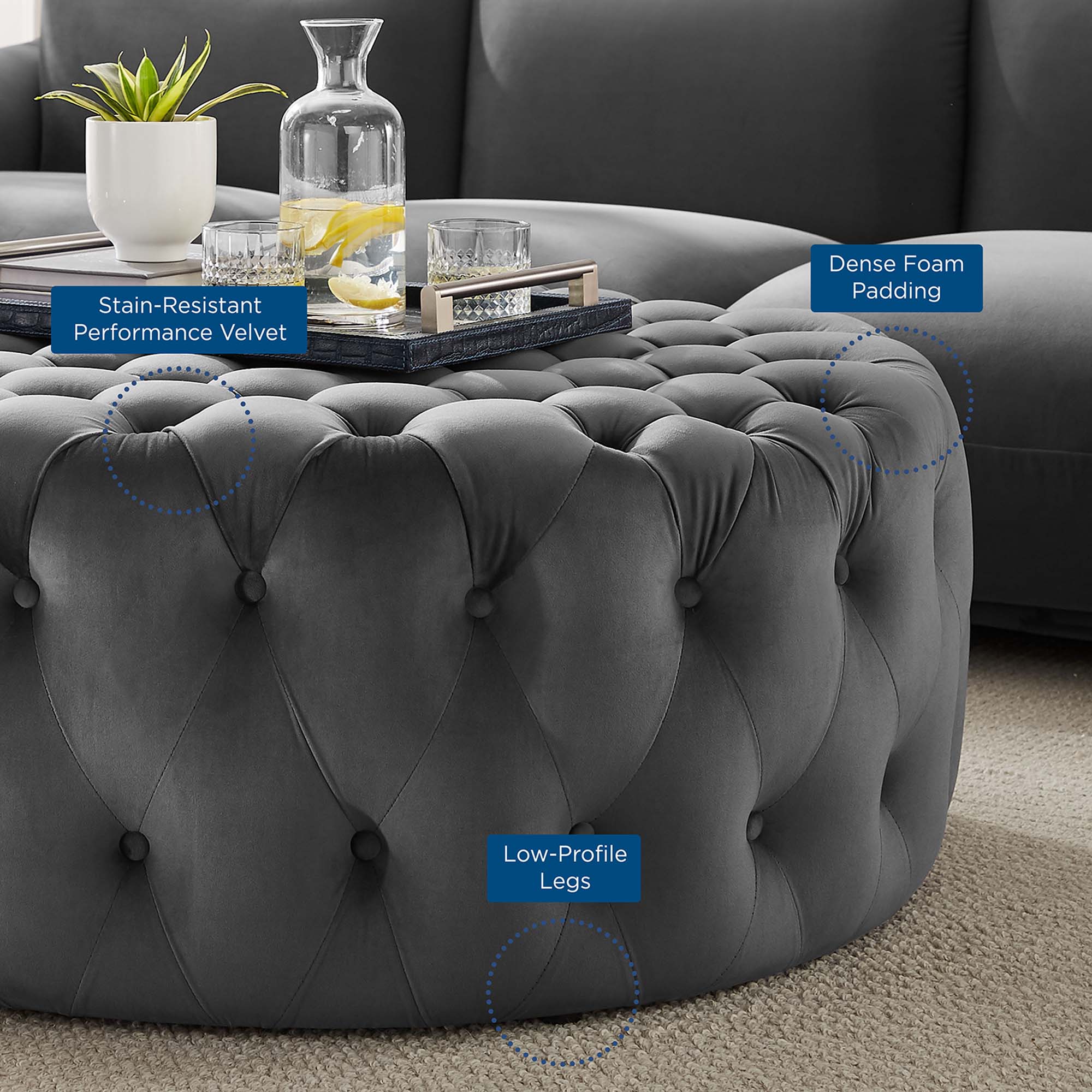 Chaise sans accoudoirs rembourrée en duvet Commix