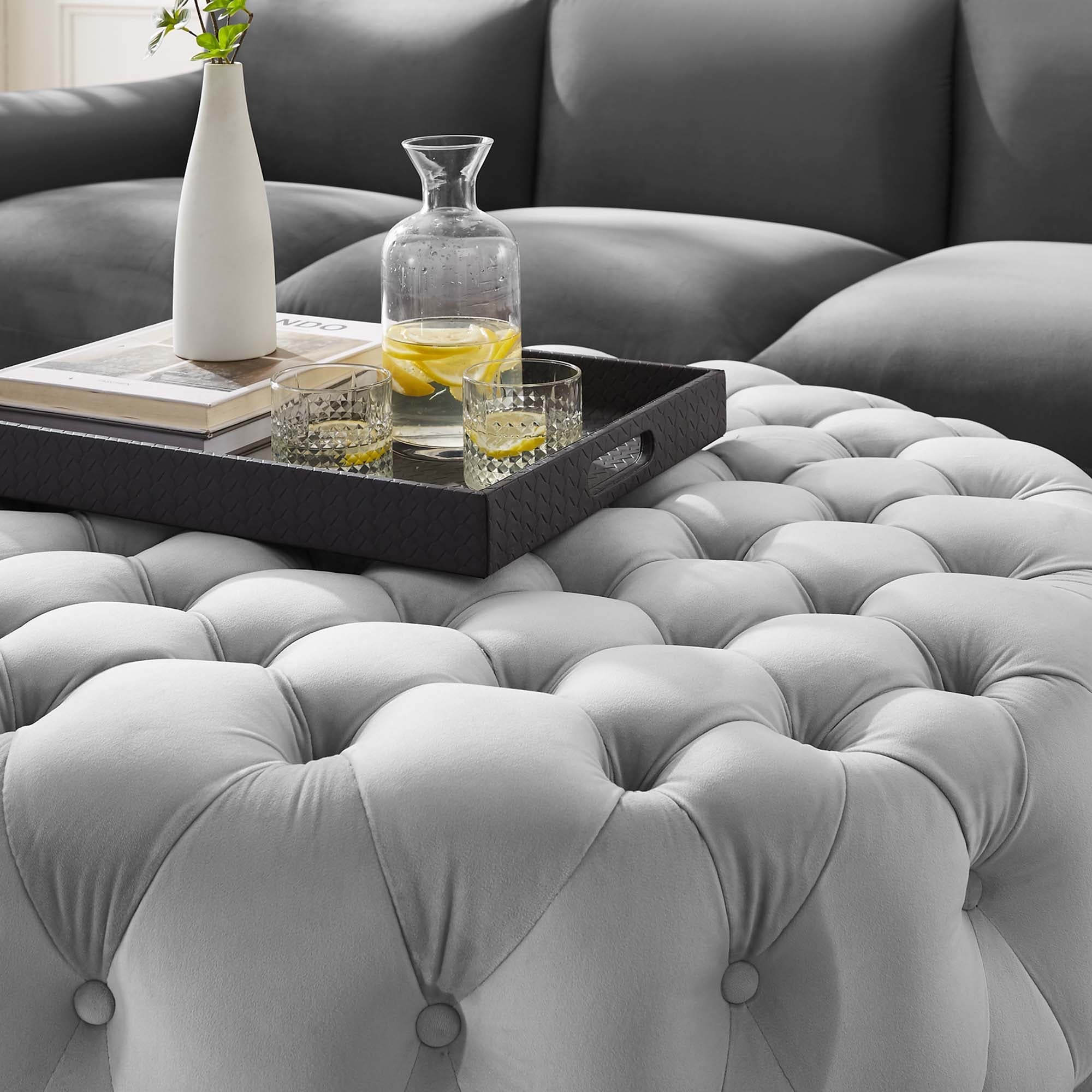 Chaise sans accoudoirs rembourrée en duvet Commix