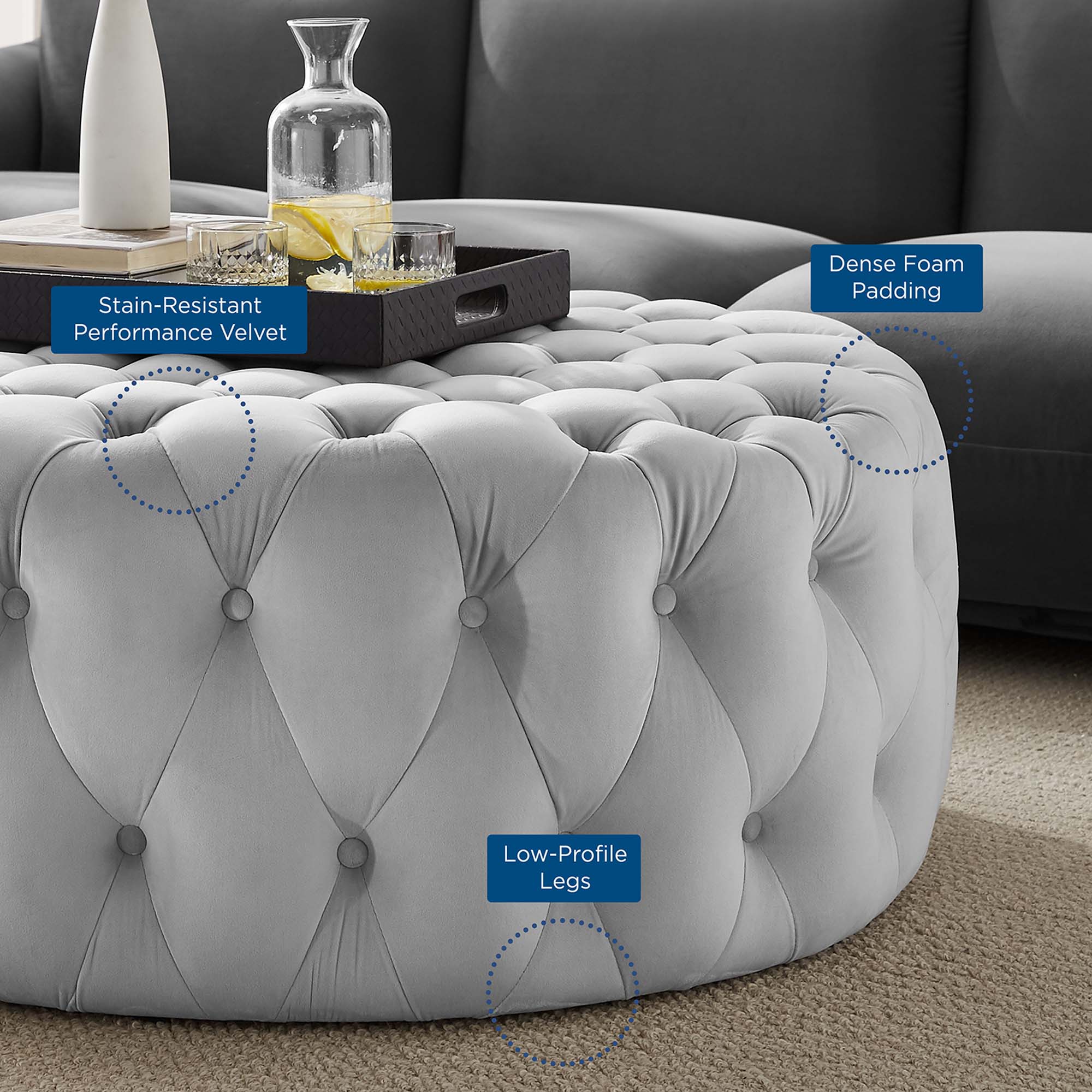 Chaise sans accoudoirs rembourrée en duvet Commix