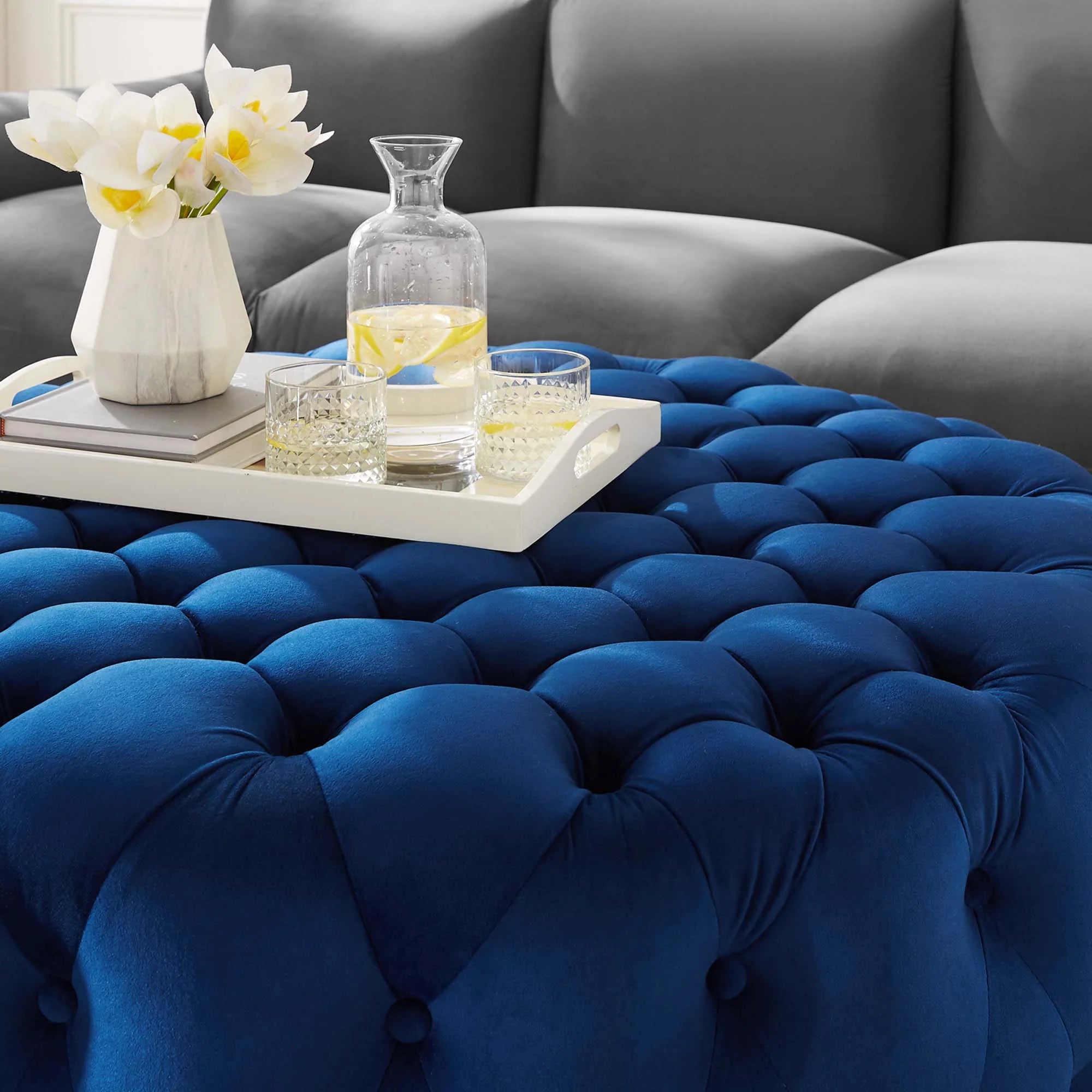 Chaise sans accoudoirs rembourrée en duvet Commix