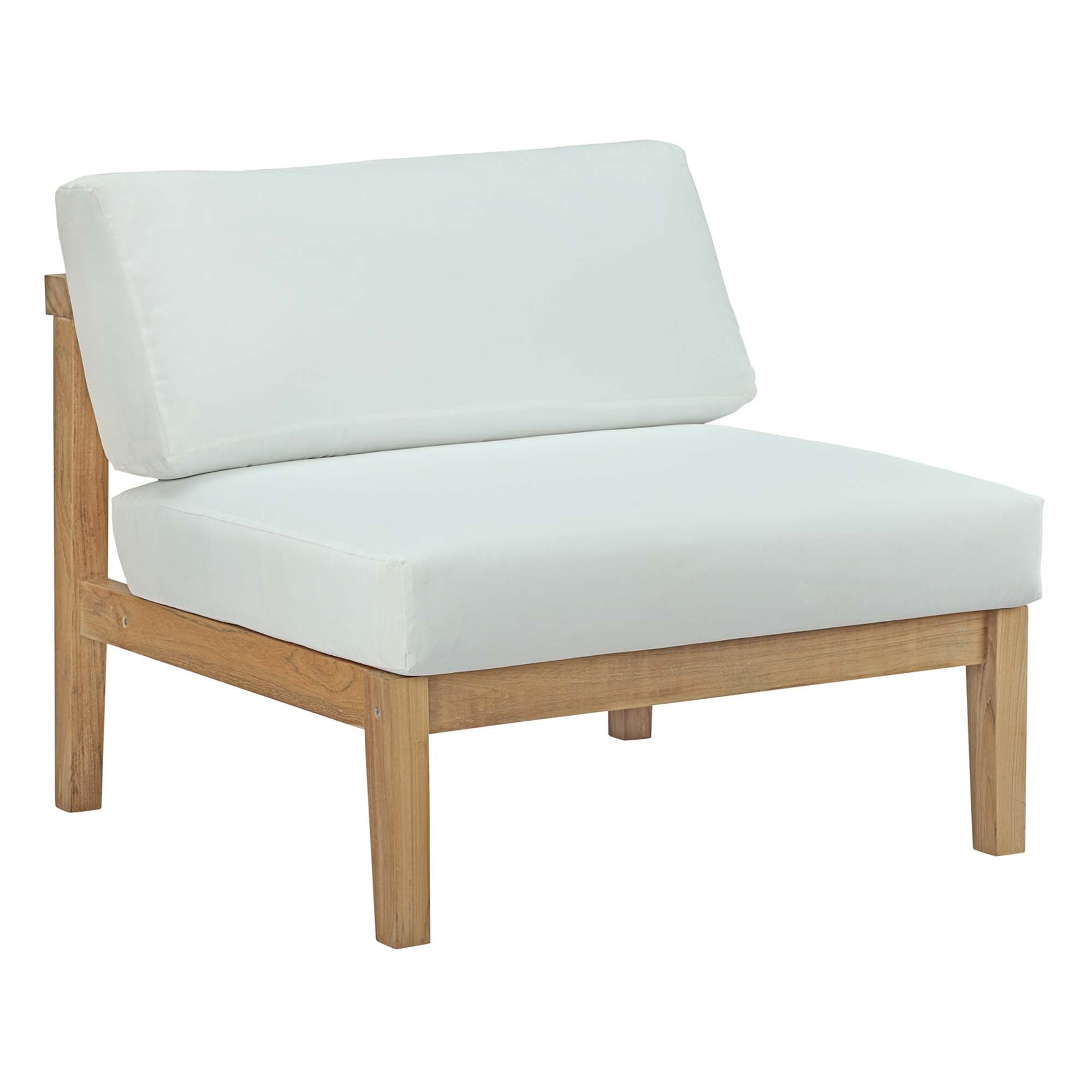 Bayport 6 Piece Outdoor Patio Teak Set in Natural White