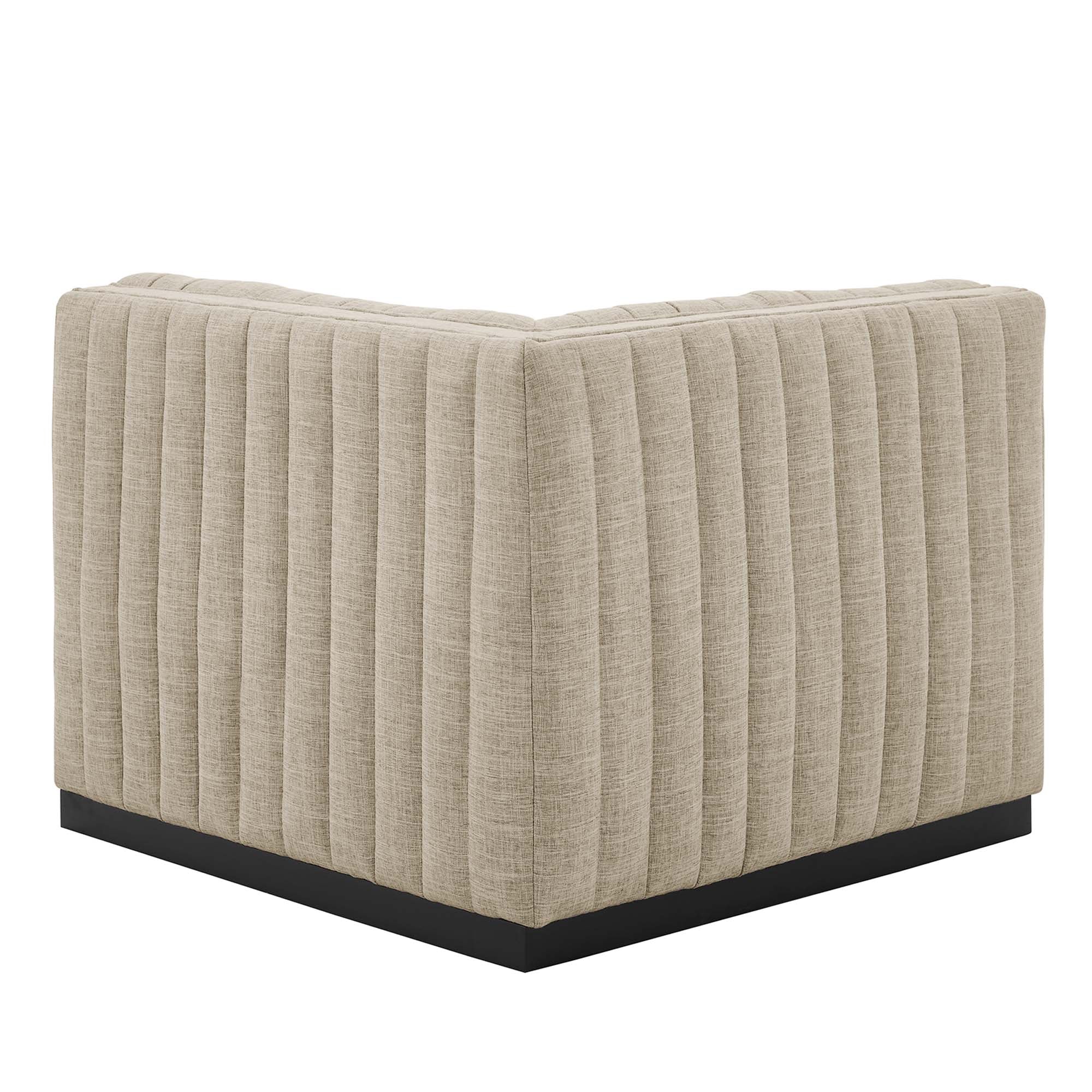 Chaise d'angle gauche en tissu capitonné Conjure Channel
