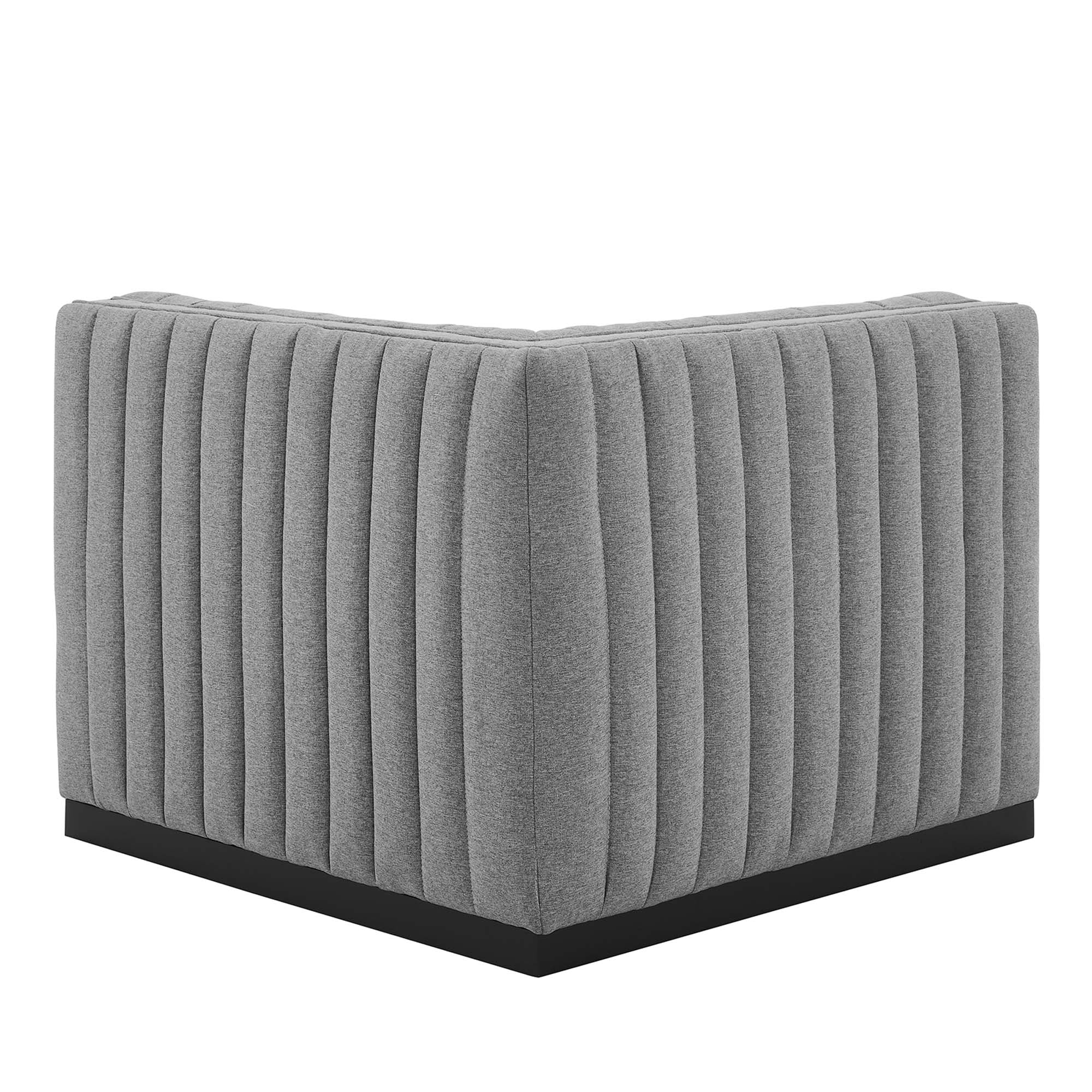 Chaise d'angle gauche en tissu capitonné Conjure Channel