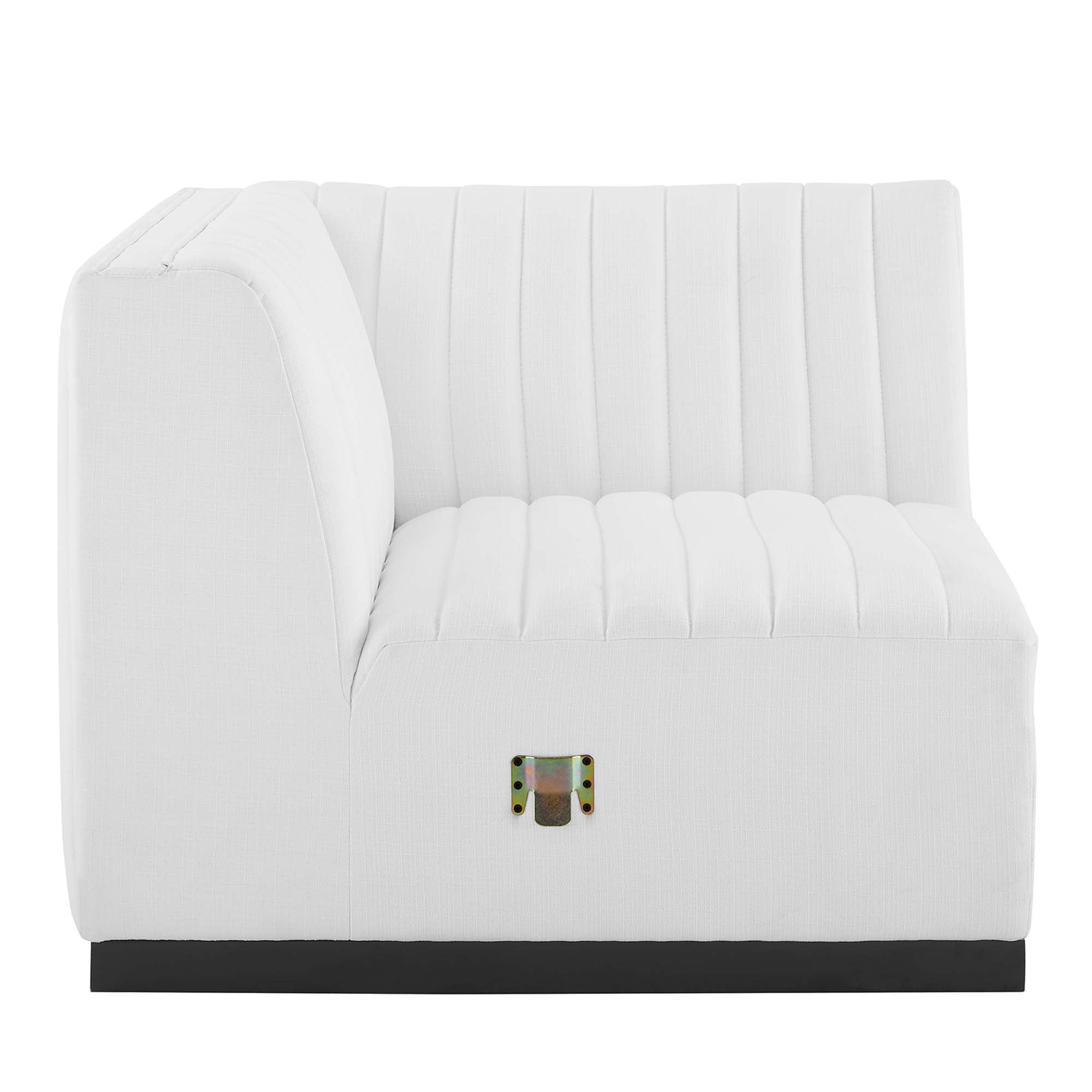 Chaise d'angle gauche en tissu capitonné Conjure Channel