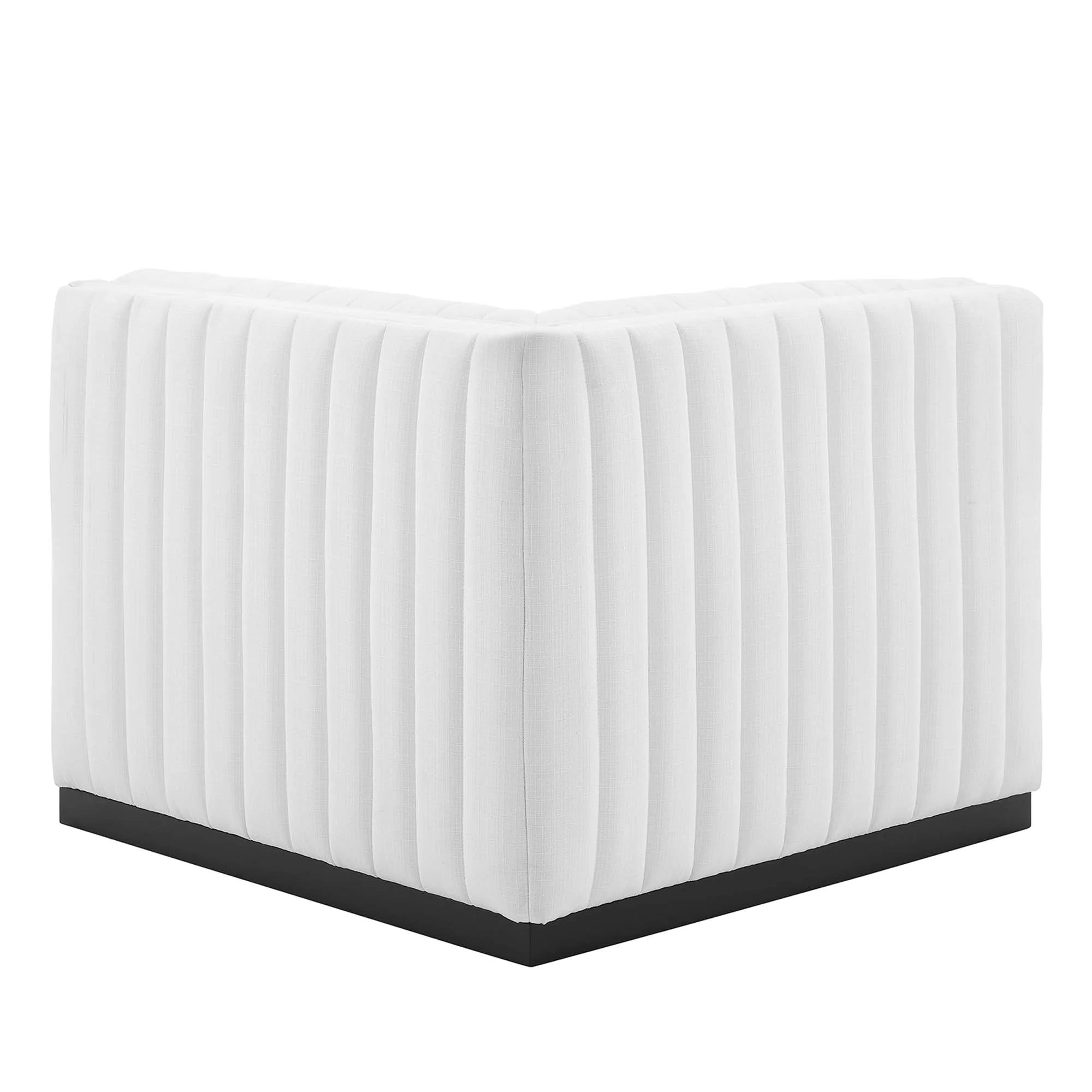 Chaise d'angle gauche en tissu capitonné Conjure Channel