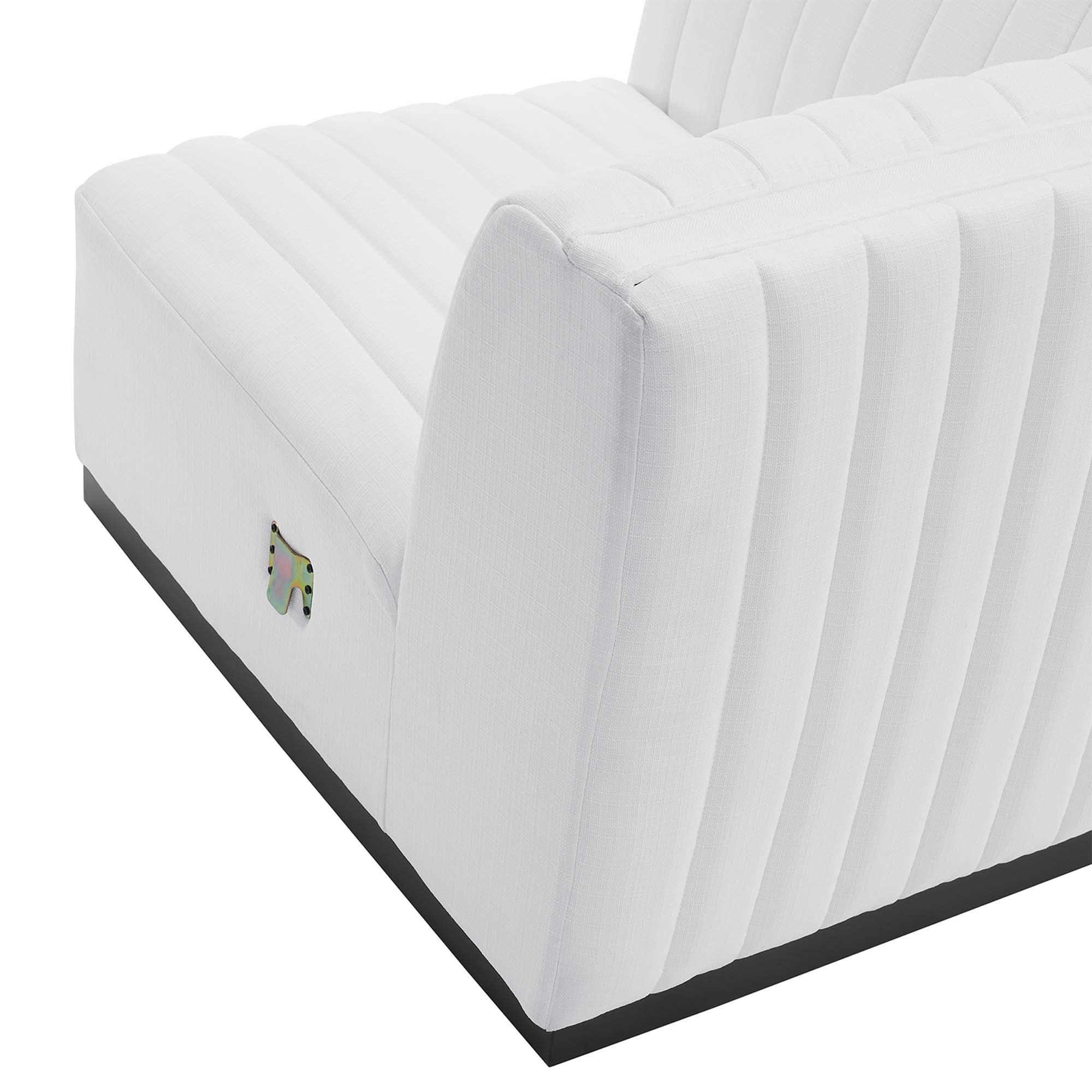 Chaise d'angle gauche en tissu capitonné Conjure Channel
