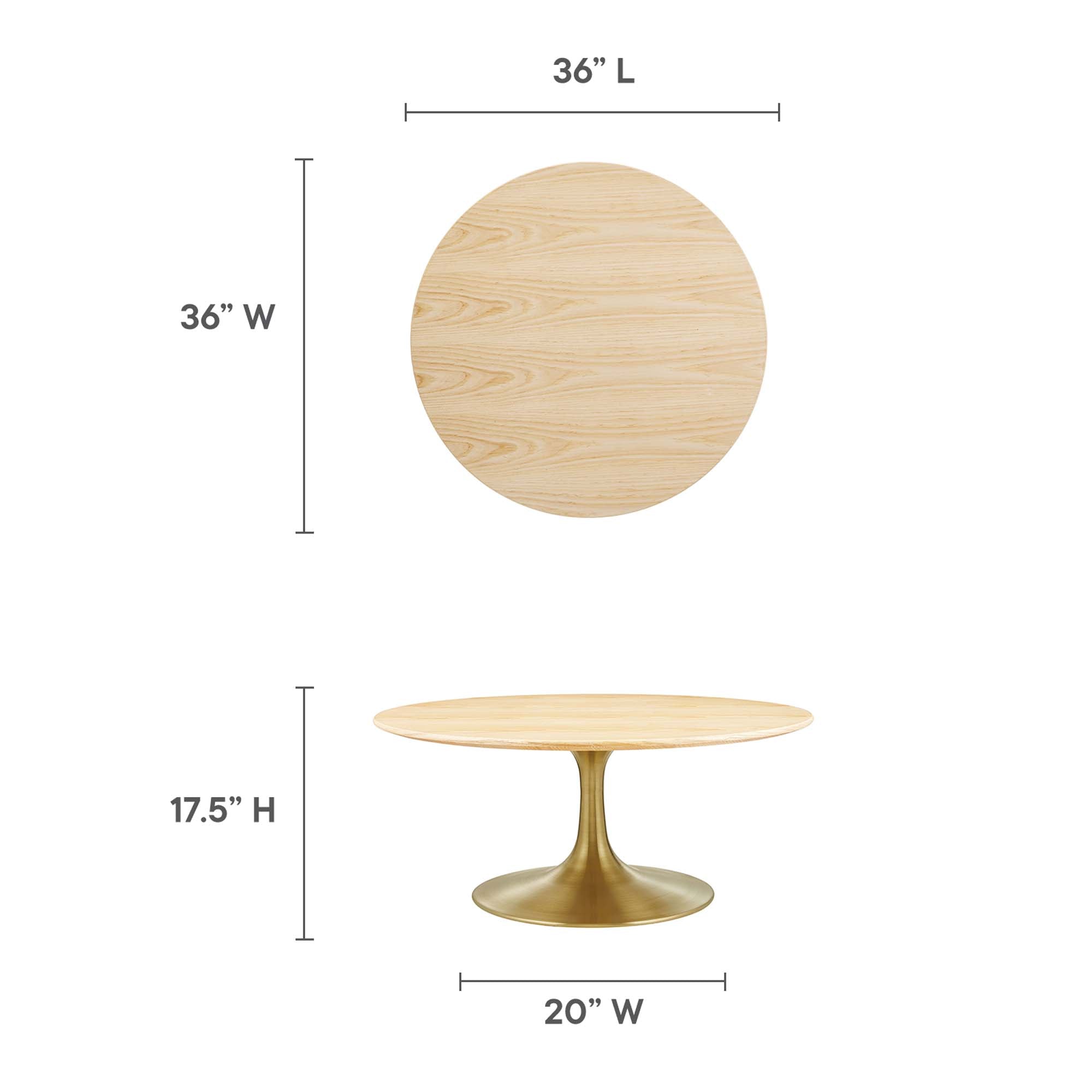 Lippa 36" Round Wood Coffee Table