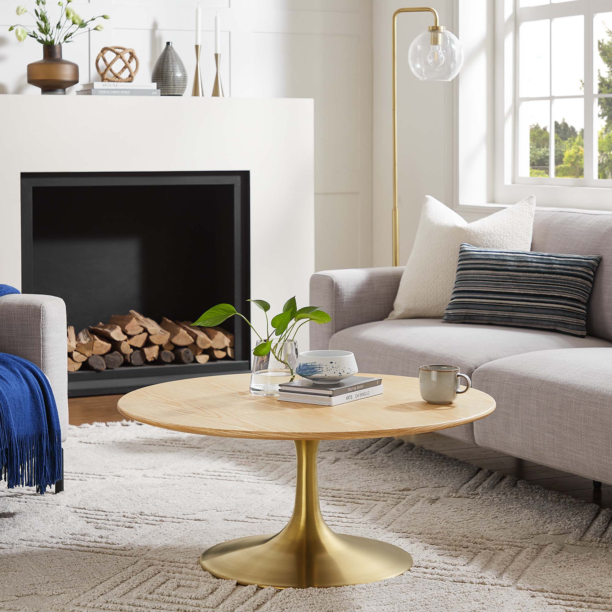 Lippa 36" Round Wood Coffee Table