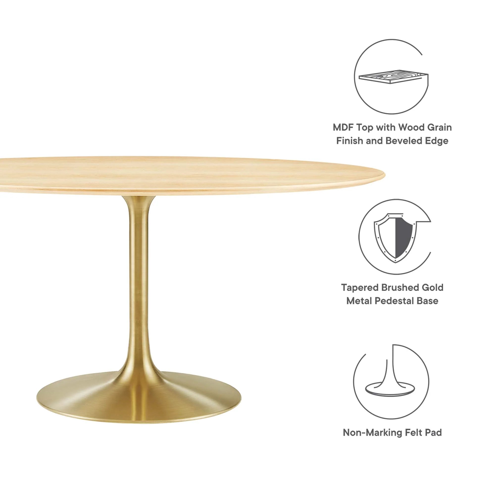 Lippa Oval Wood Dining Table