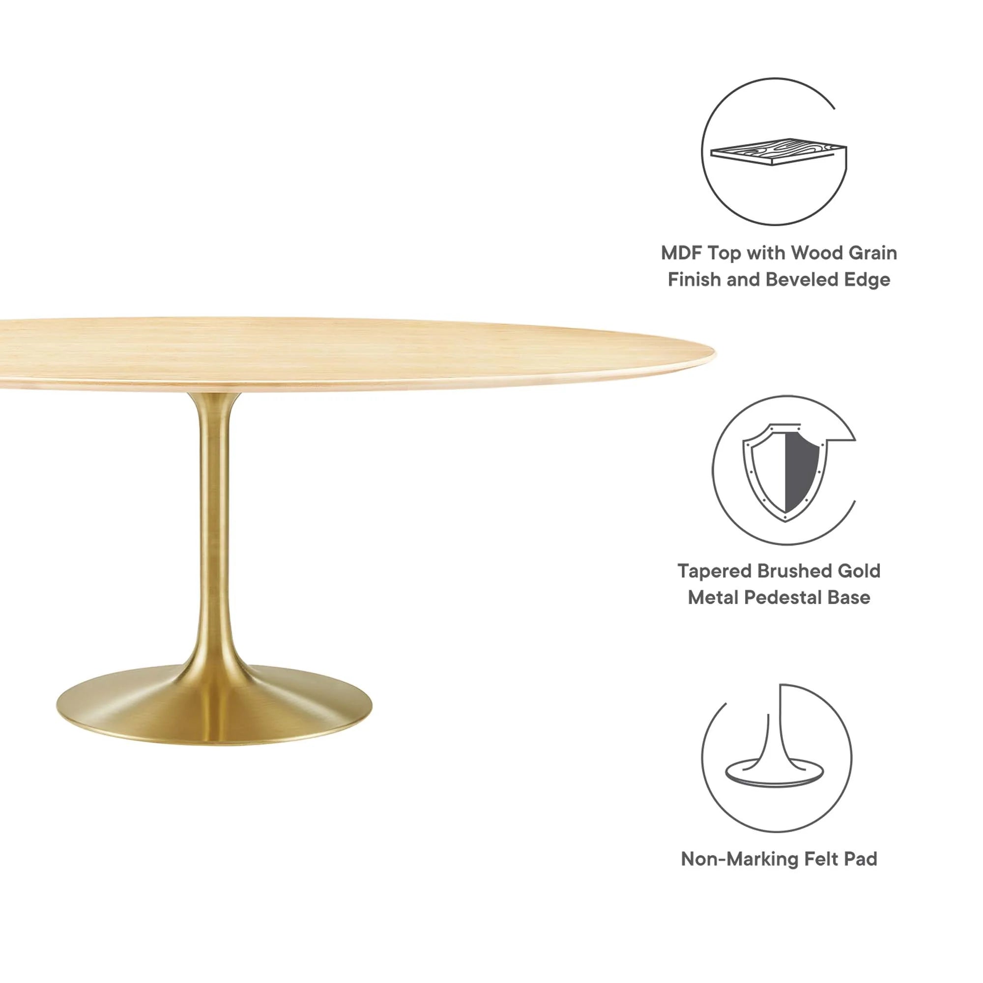 Lippa Oval Wood Dining Table