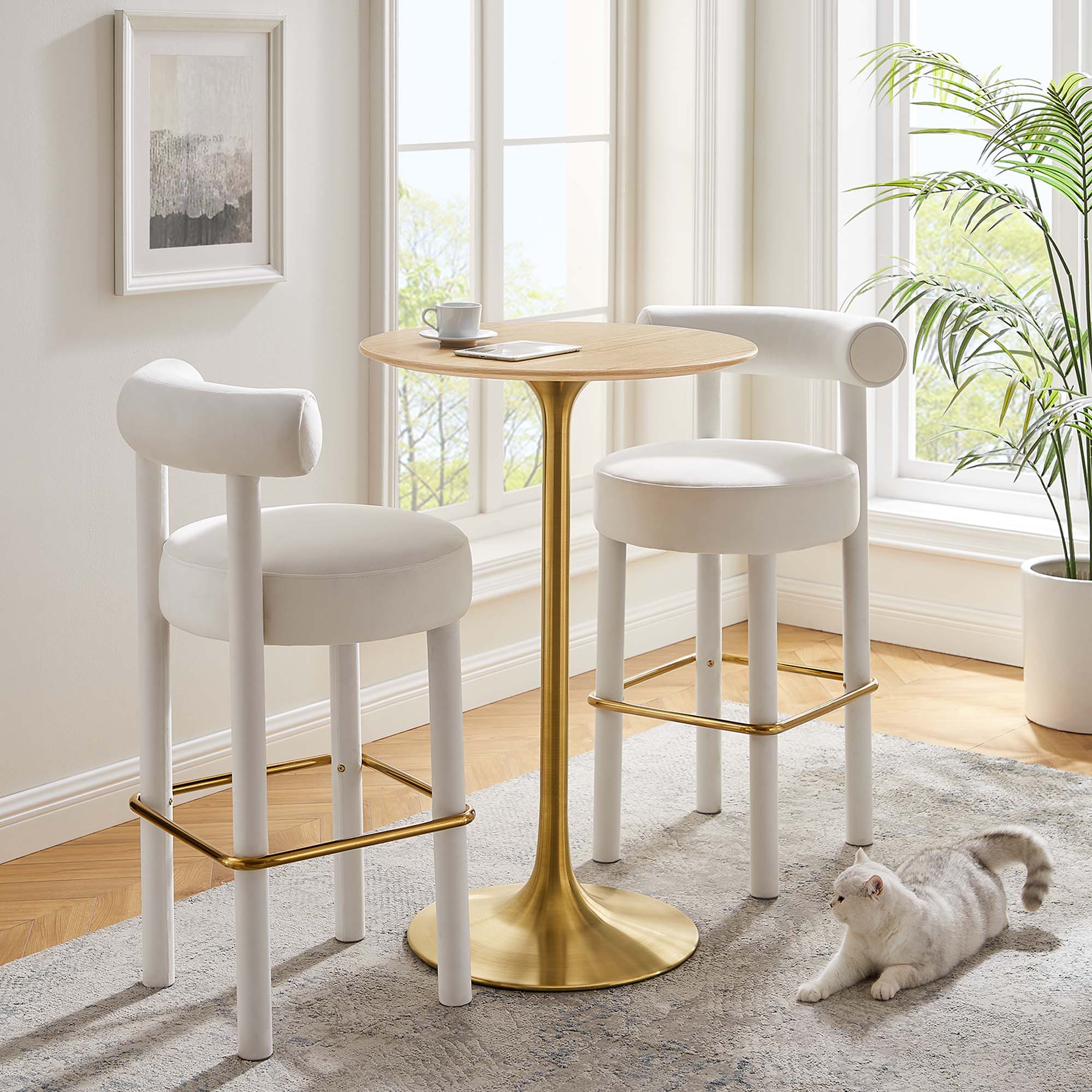 Table à manger rectangulaire en bois Lippa