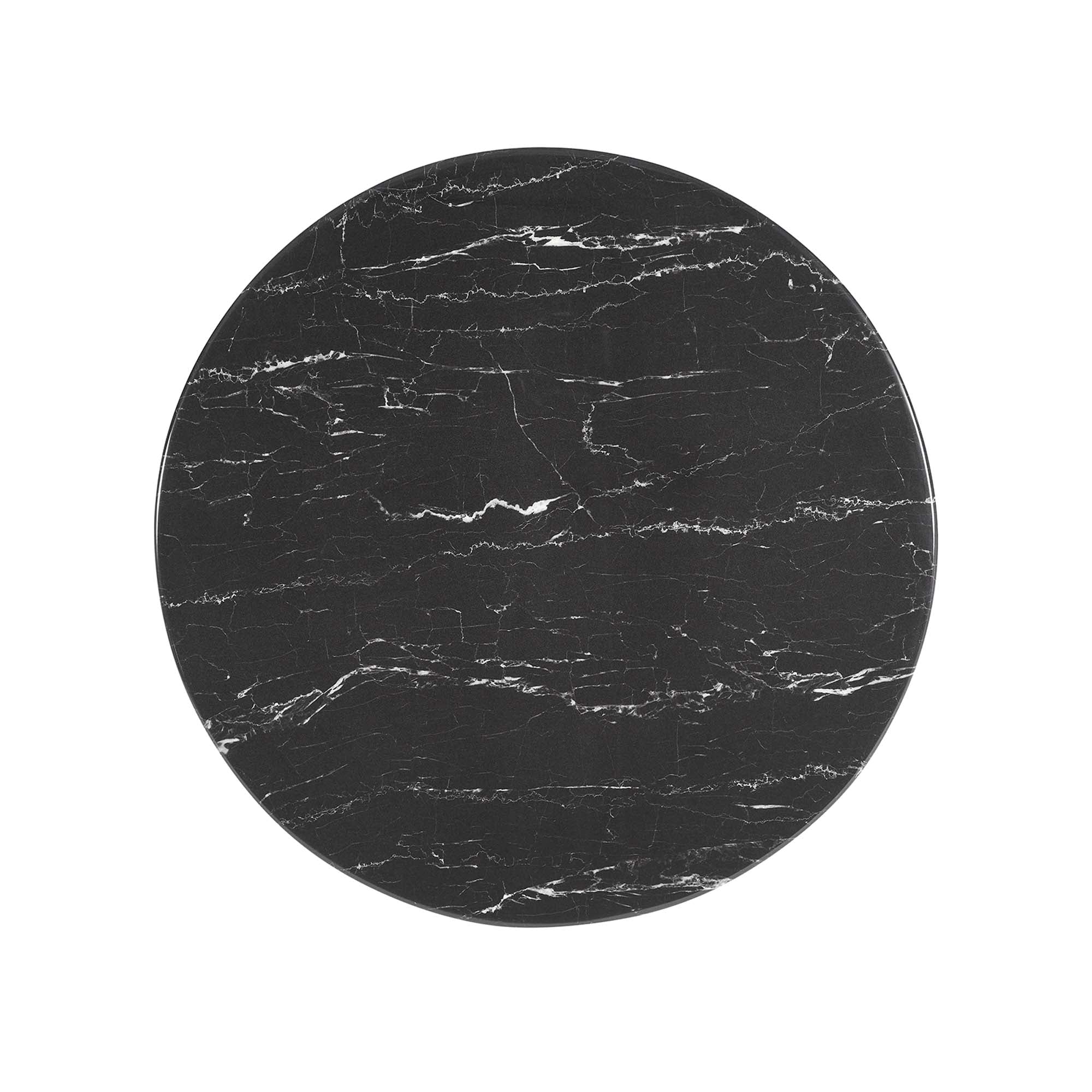 Lippa Round Artificial Marble Bar Table