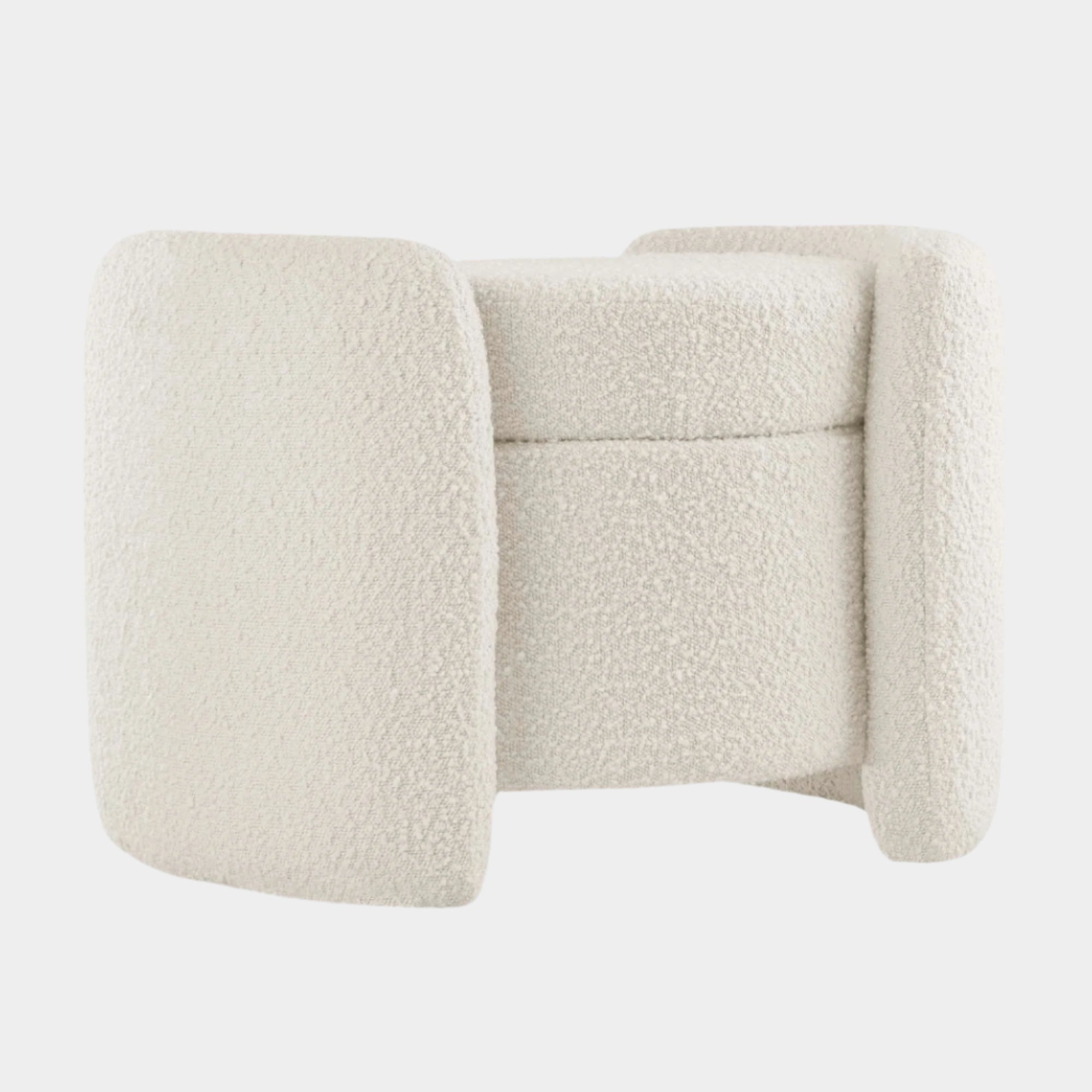 Nebula Boucle Upholstered Ottoman