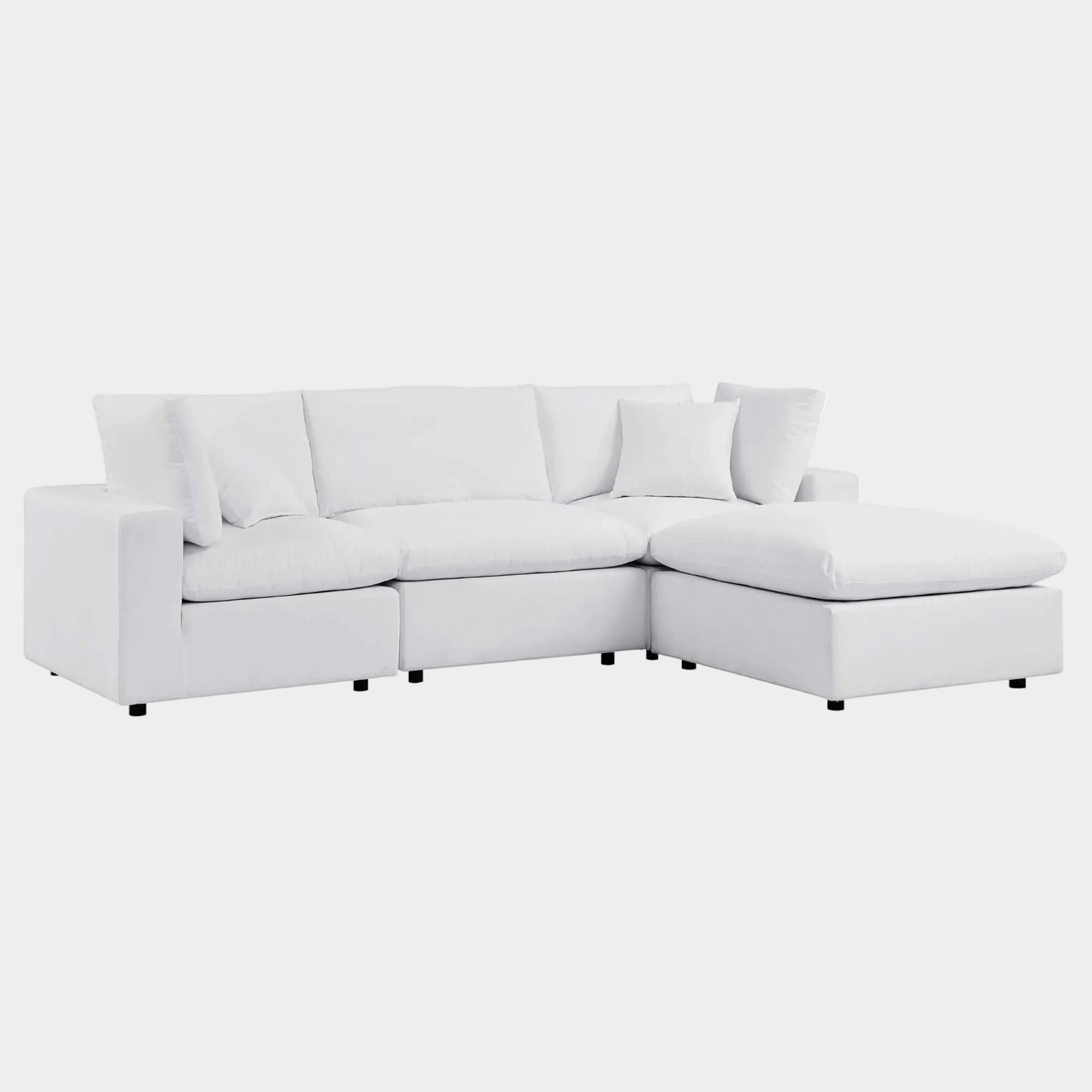 Commix 4-Piece Sunbrella® Outdoor Patio Sectional Sofa in White
