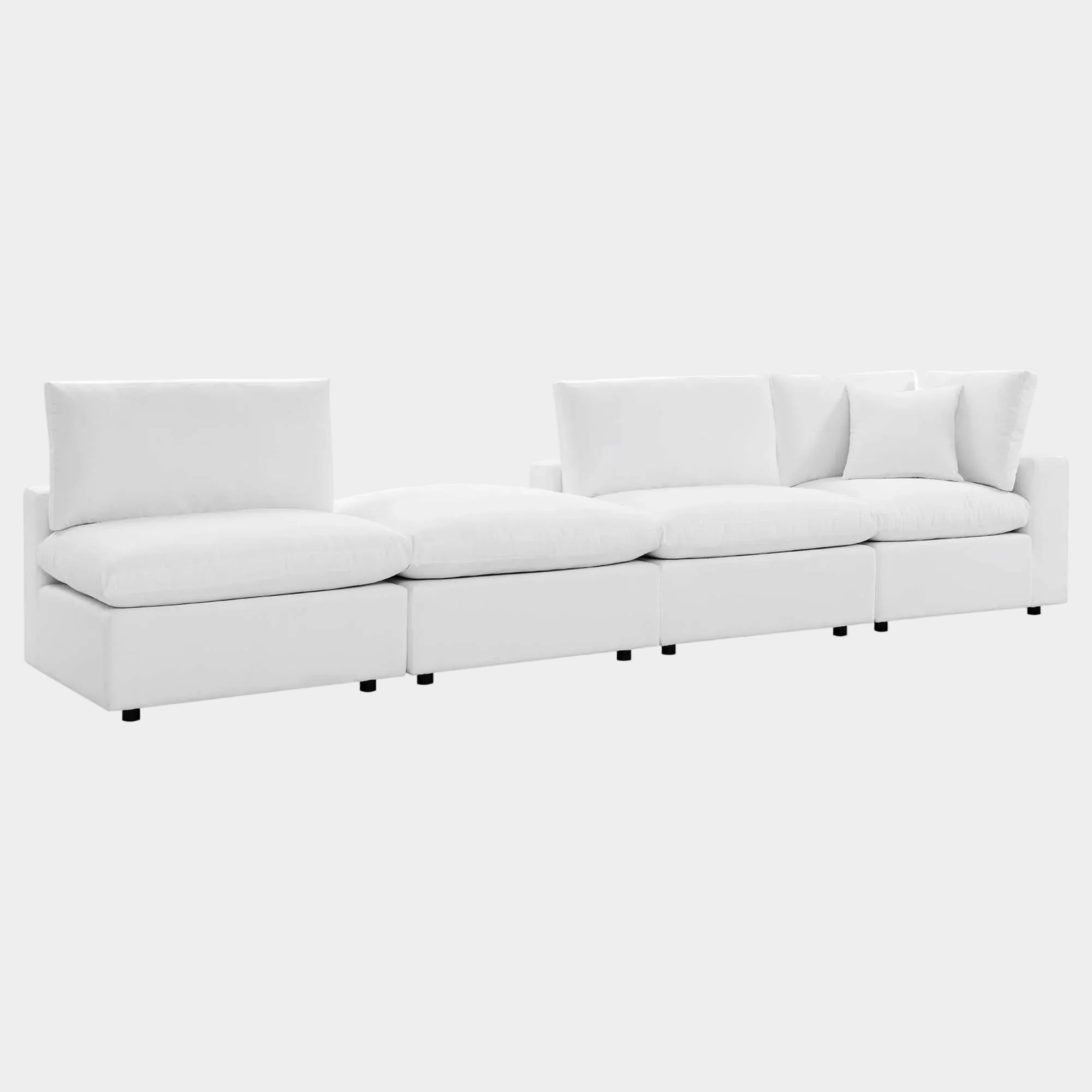 Commix 4-Piece Sunbrella® Outdoor Patio Sectional Sofa in White